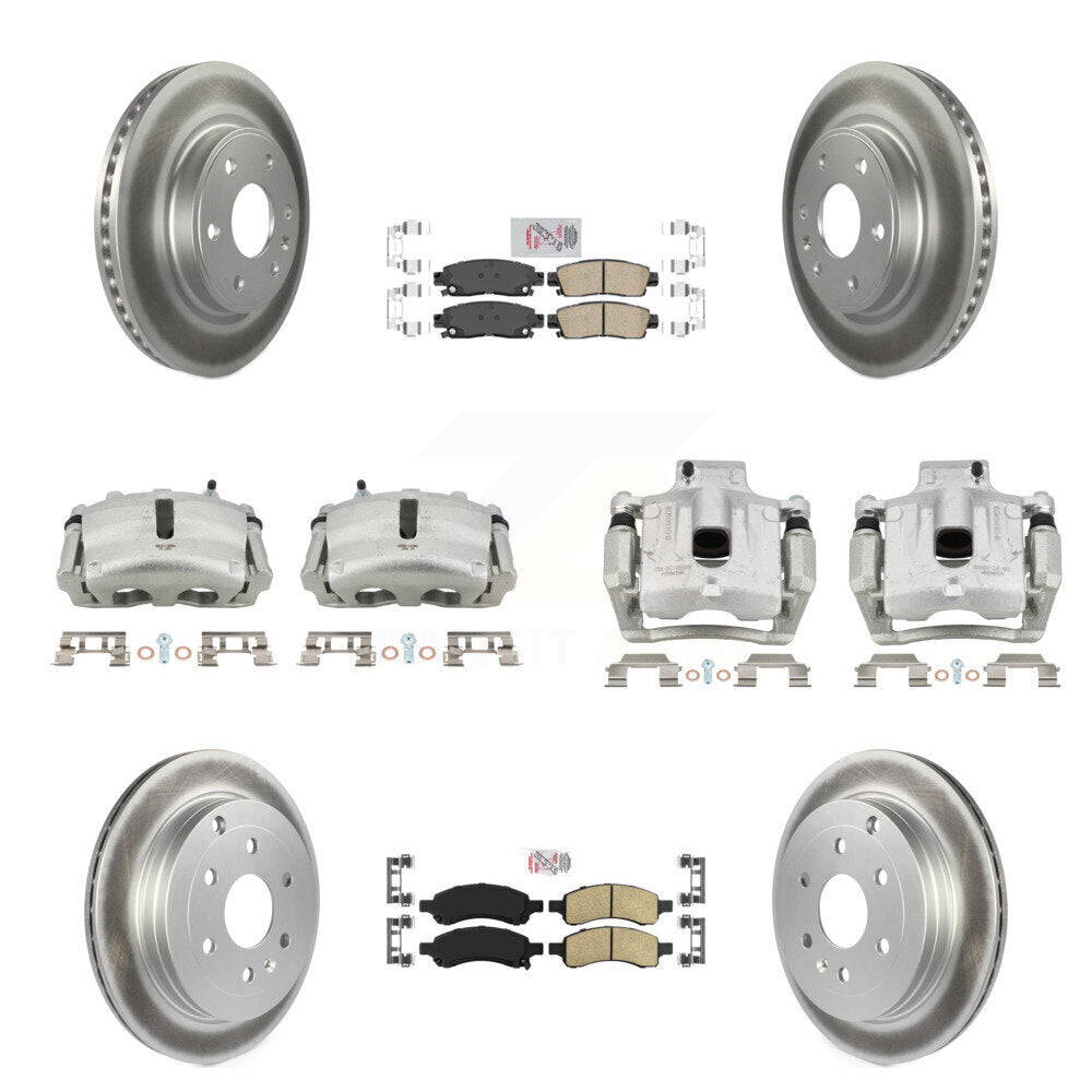 Transit Auto KCG-102589N Disc Brake Kit for 2007-2017 GMC Acadia Limited, Chevrolet Traverse, Buick Enclave & more - Front and Rear product image