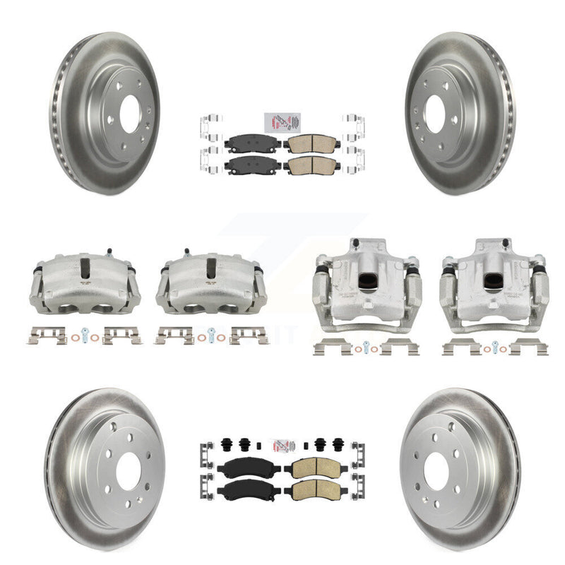 Transit Auto KCG-102590N Disc Brake Kit for 2007-2017 GMC Acadia Limited, Chevrolet Traverse, Buick Enclave & more - Front and Rear product image