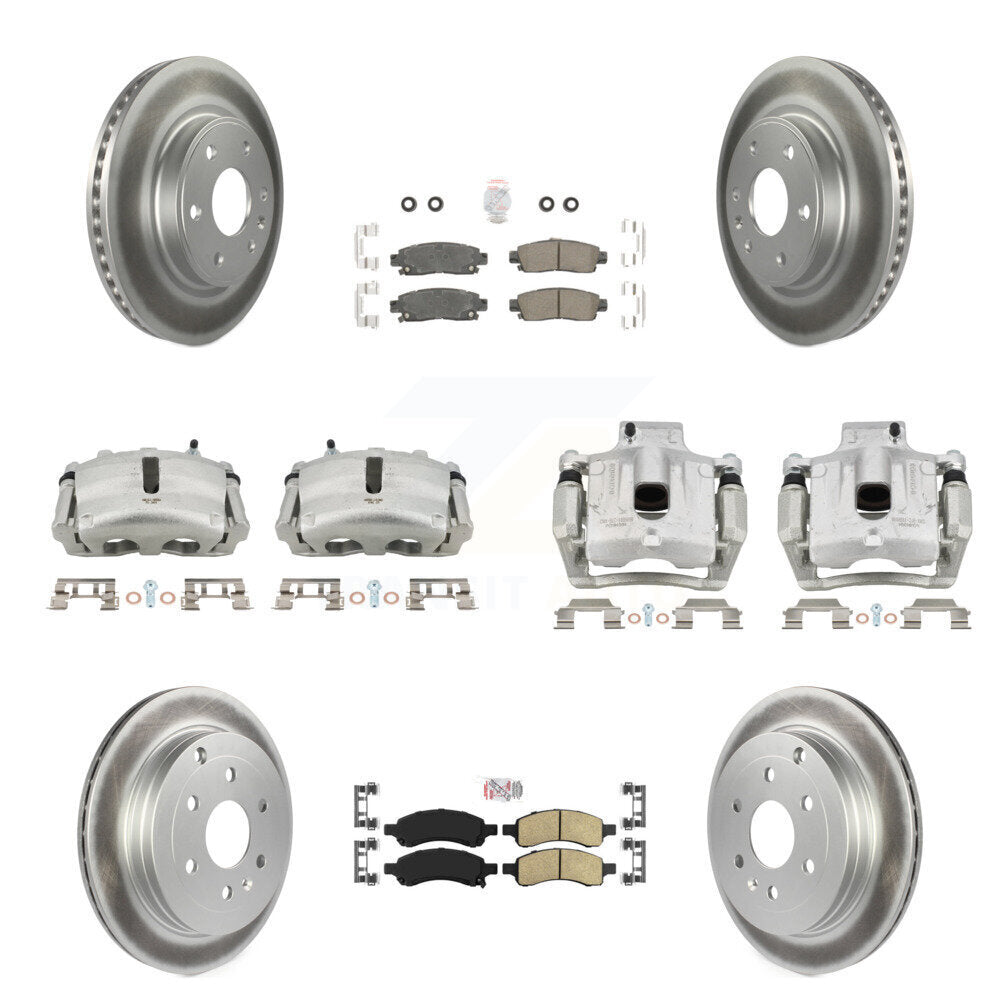 Transit Auto KCG-102591N Disc Brake Kit for 2007-2017 GMC Acadia Limited, Chevrolet Traverse, Buick Enclave & more - Front and Rear product image