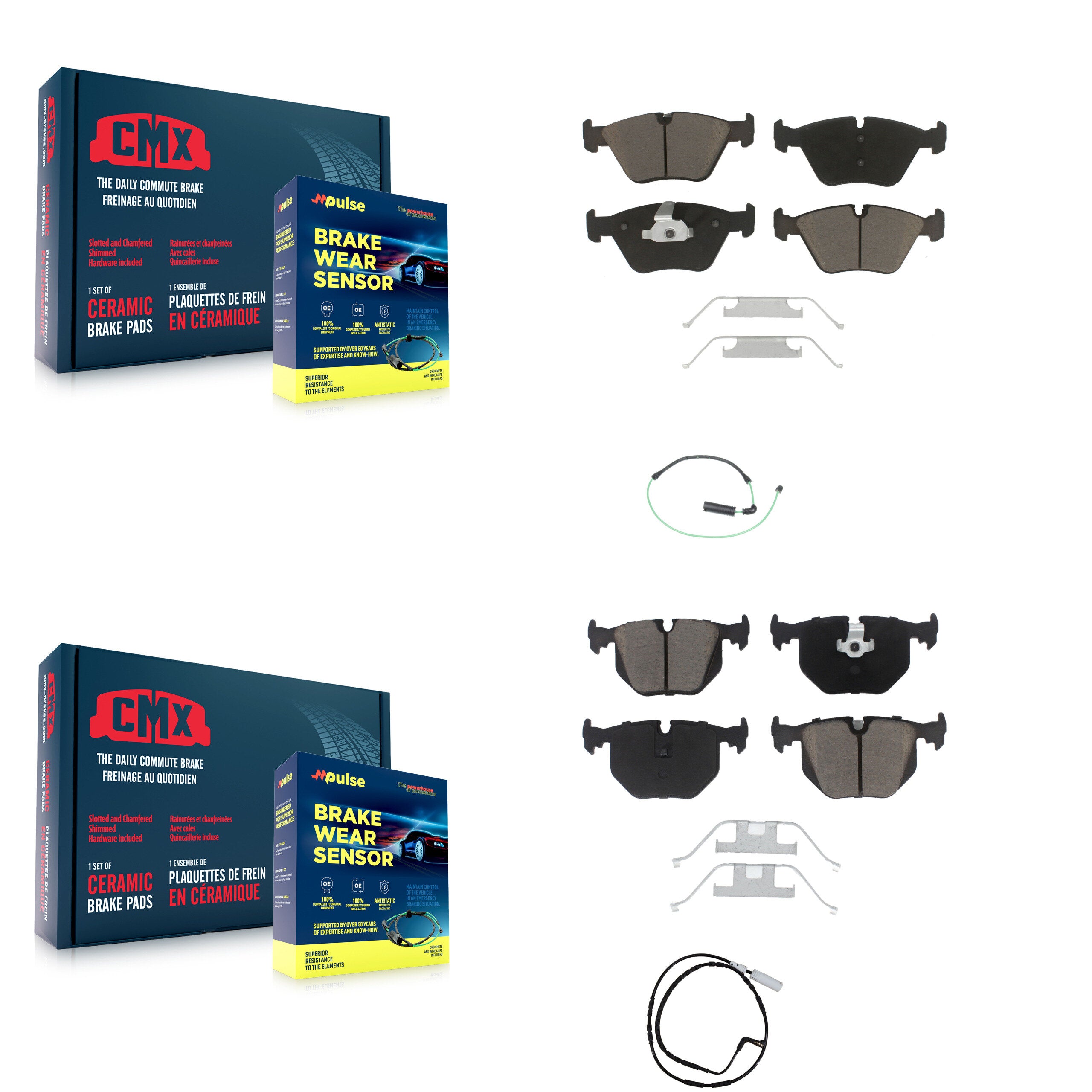 CMX KCW-100005 Disc Brake Pad for 2005 BMW 330xi - Front and Rear product image