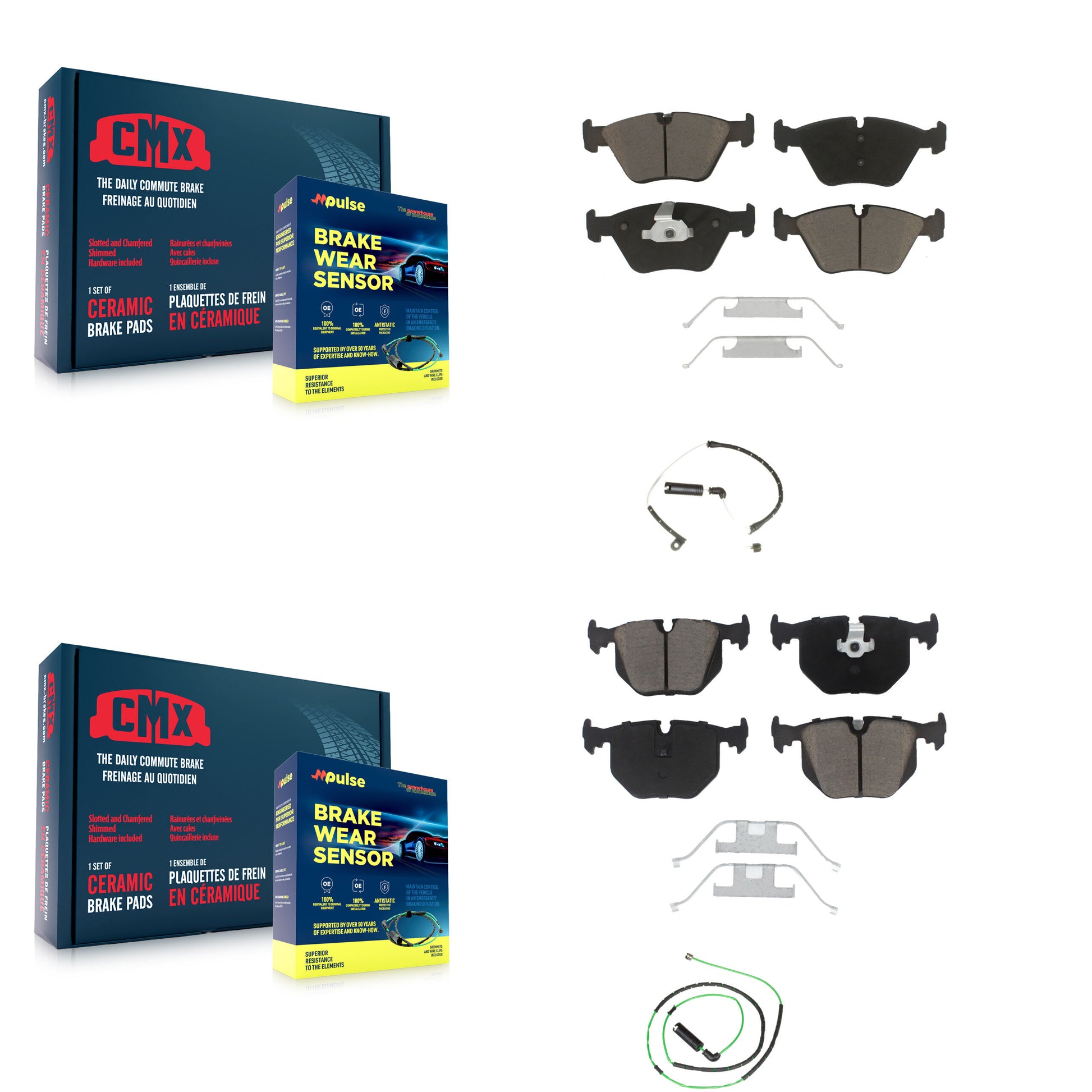 CMX KCW-100007 Disc Brake Pad for 2006-2008 BMW Z4 - Front and Rear product image