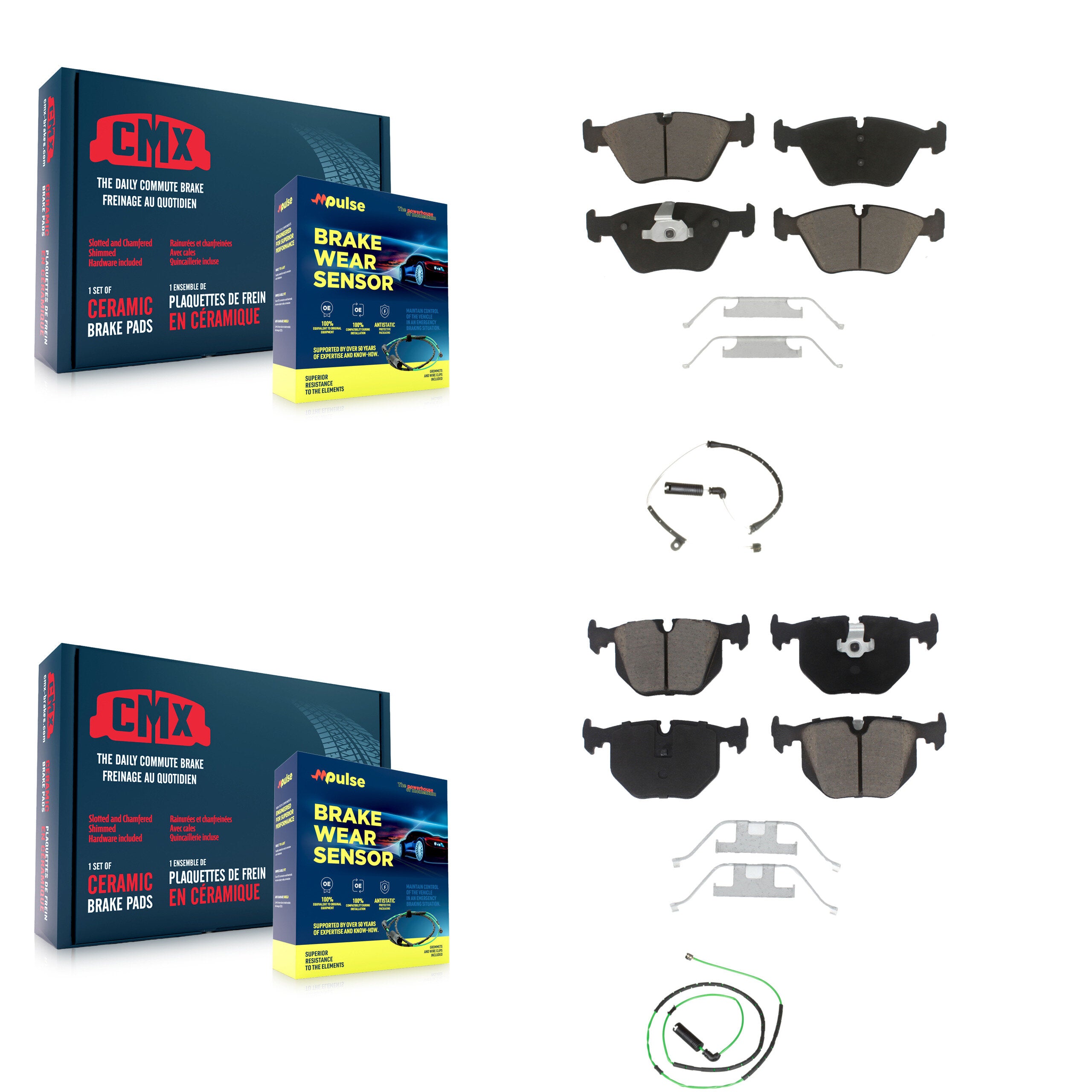 CMX KCW-100007 Disc Brake Pad for 2006-2008 BMW Z4 - Front and Rear product image
