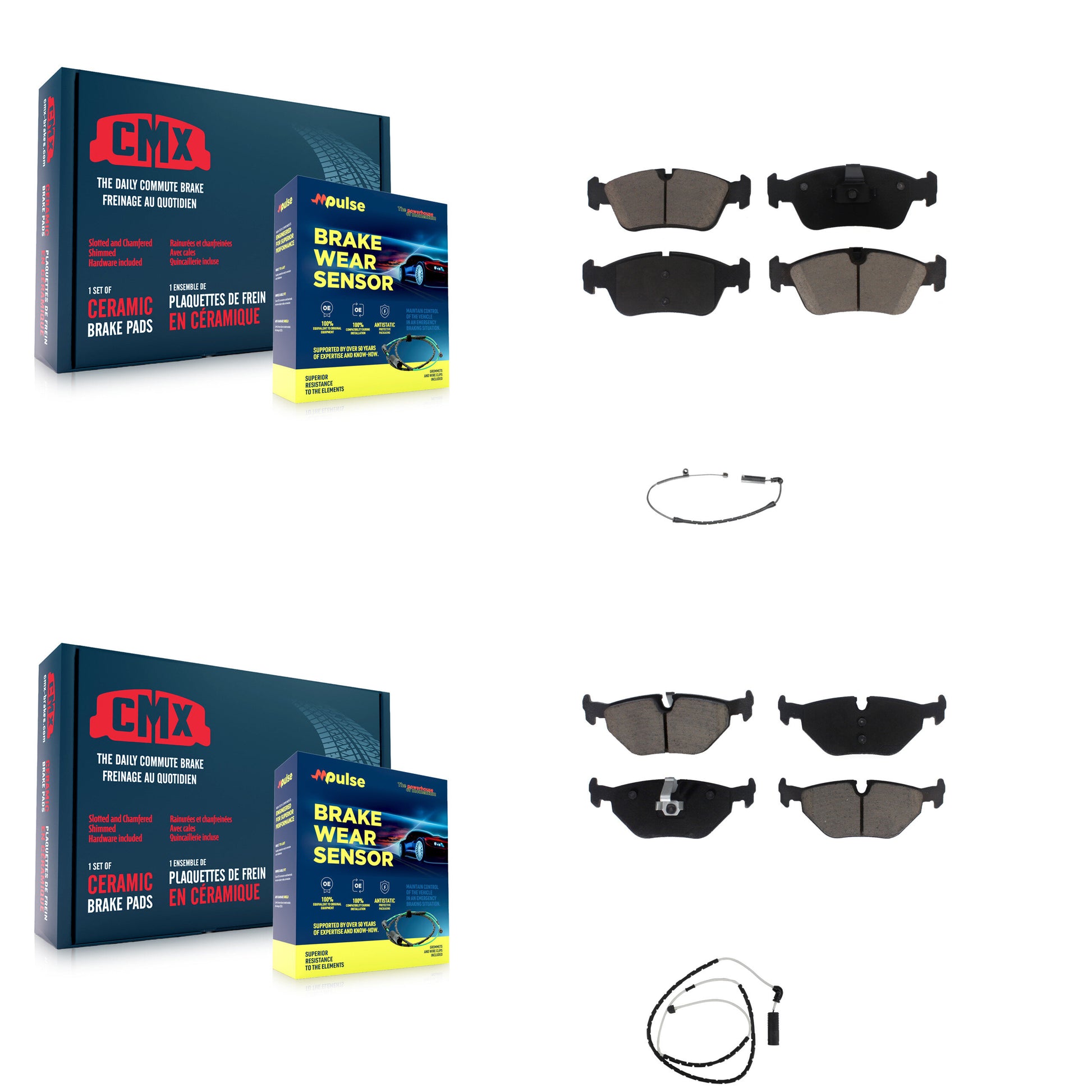 CMX KCW-100008 Disc Brake Pad for 2003-2008 BMW Z4 - Front and Rear product image