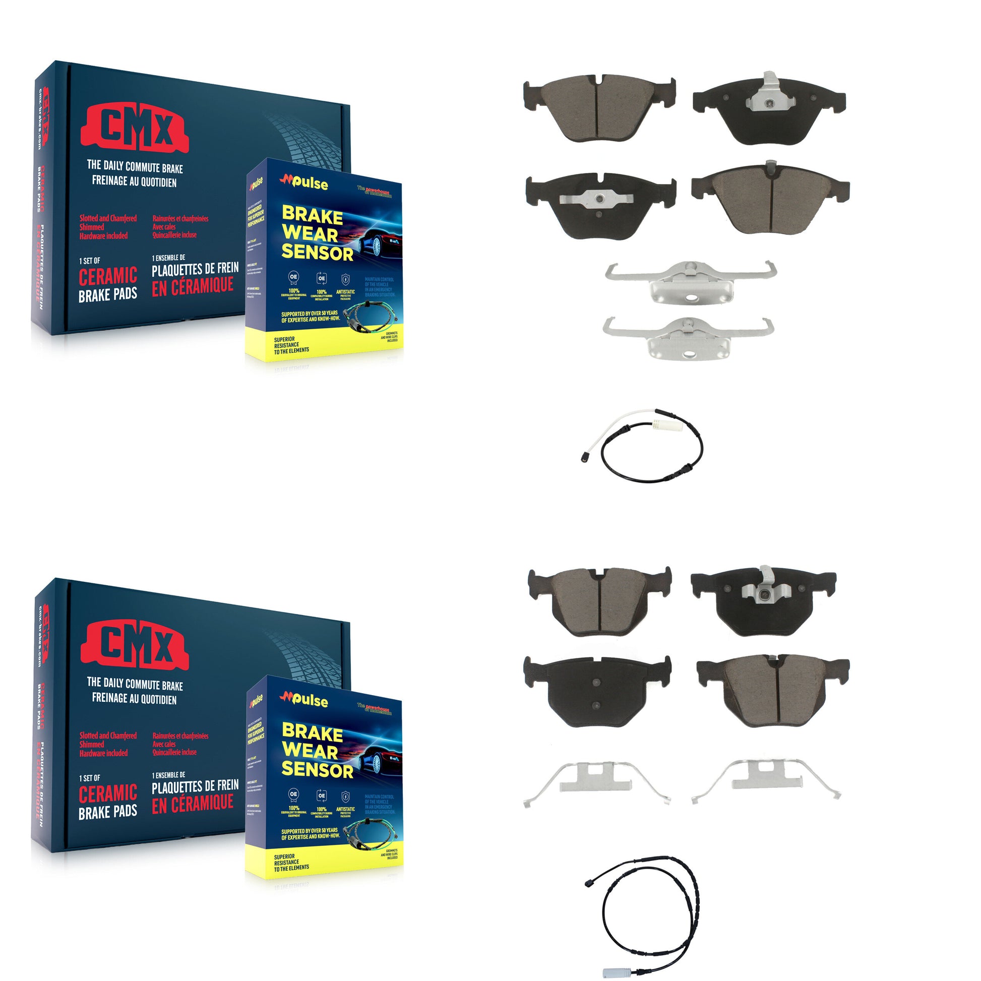 CMX KCW-100019 Disc Brake Pad for 2011-2013 BMW 335i, BMW 335d, BMW 335is - Front and Rear product image