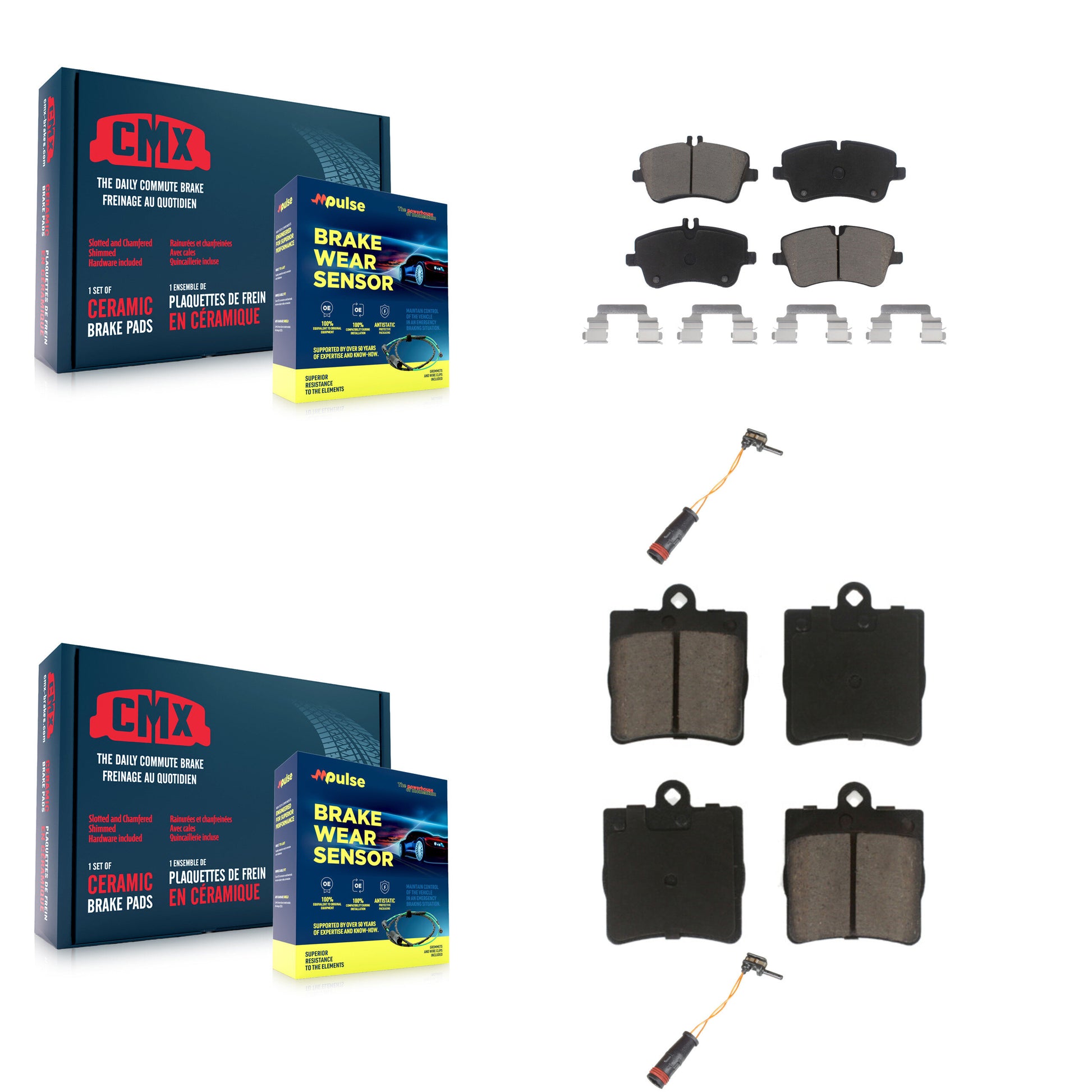 CMX KCW-100035 Disc Brake Pad for 2001-2005 Mercedes-Benz C230, Mercedes-Benz C240 - Front and Rear product image