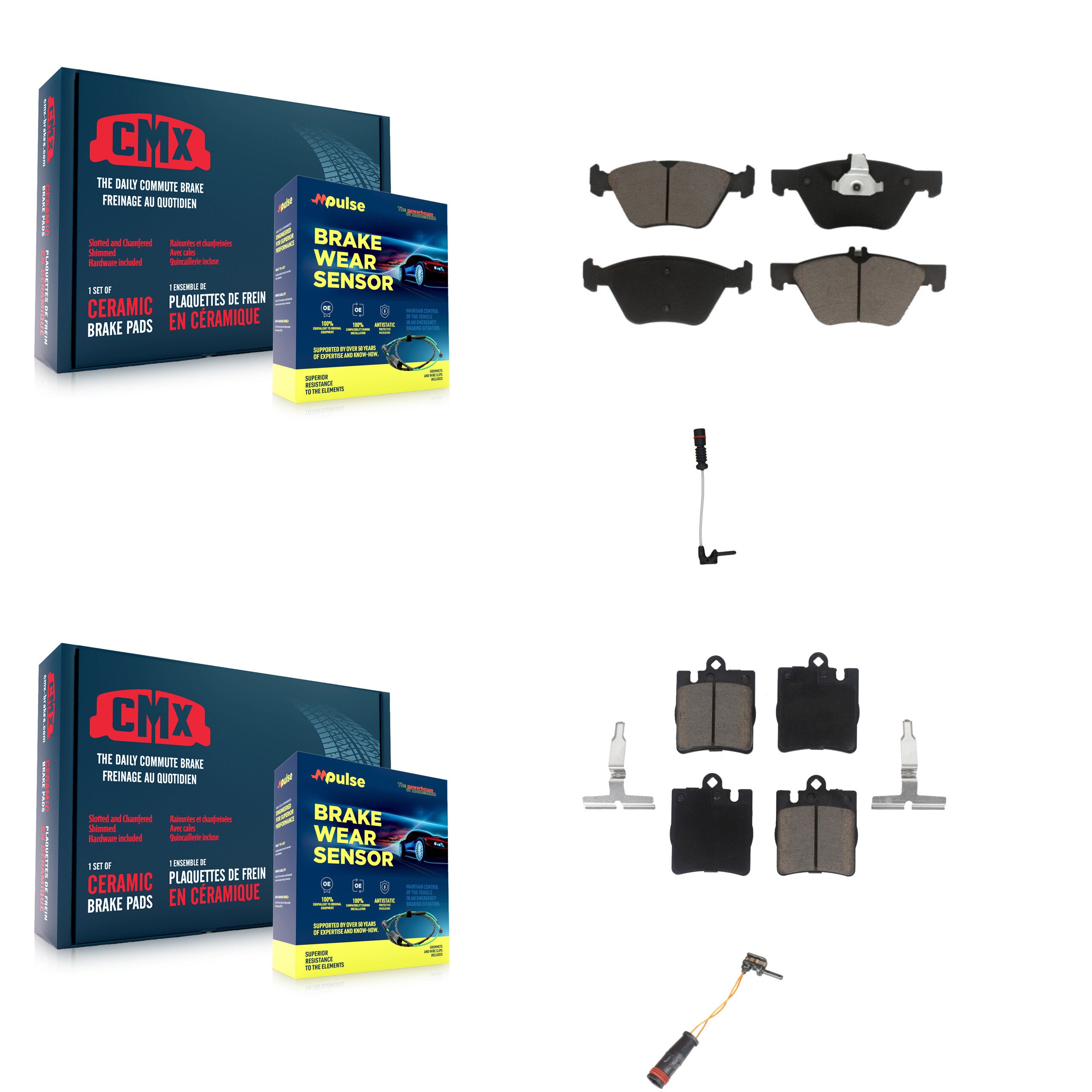 CMX KCW-100038 Disc Brake Pad for 2003 Mercedes-Benz CLK320 - Front and Rear product image