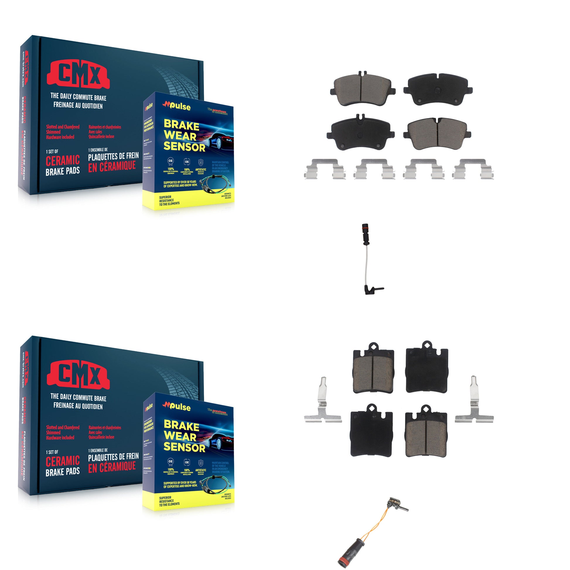CMX KCW-100039 Disc Brake Pad for 2003 Mercedes-Benz CLK320 - Front and Rear product image