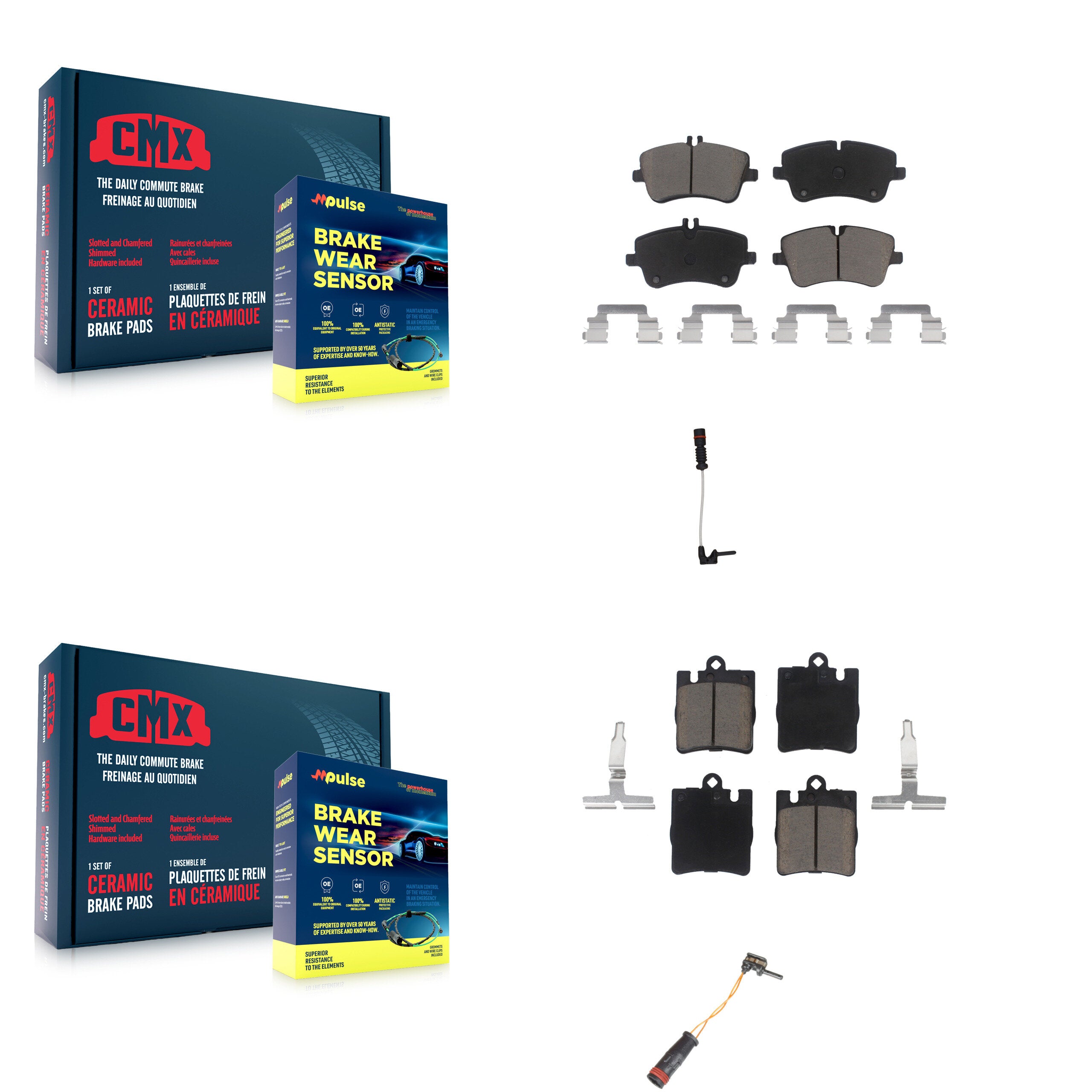 CMX KCW-100039 Disc Brake Pad for 2003 Mercedes-Benz CLK320 - Front and Rear product image
