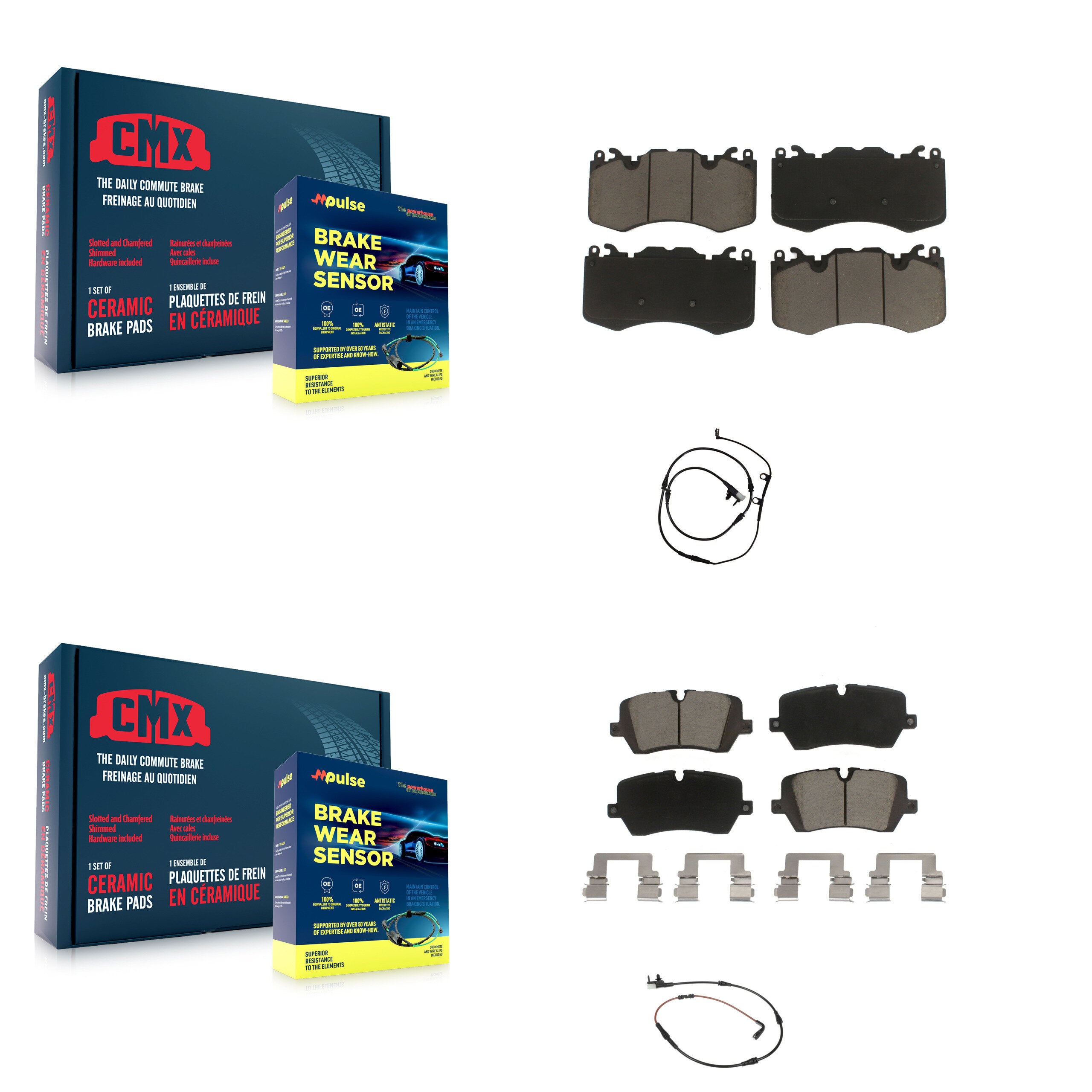 CMX KCW-100040 Disc Brake Pad for 2013-2017 Land Rover Range Rover, Land Rover Range Rover Sport - Front and Rear product image