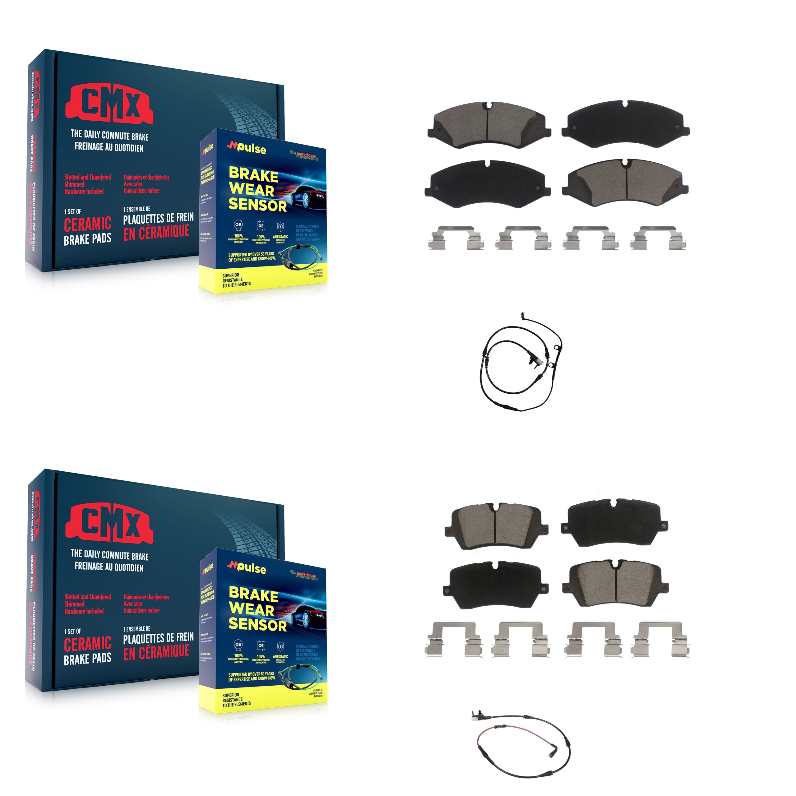 CMX KCW-100043 Disc Brake Pad for 2016-2017 Land Rover Range Rover, Land Rover Range Rover Sport - Front and Rear product image