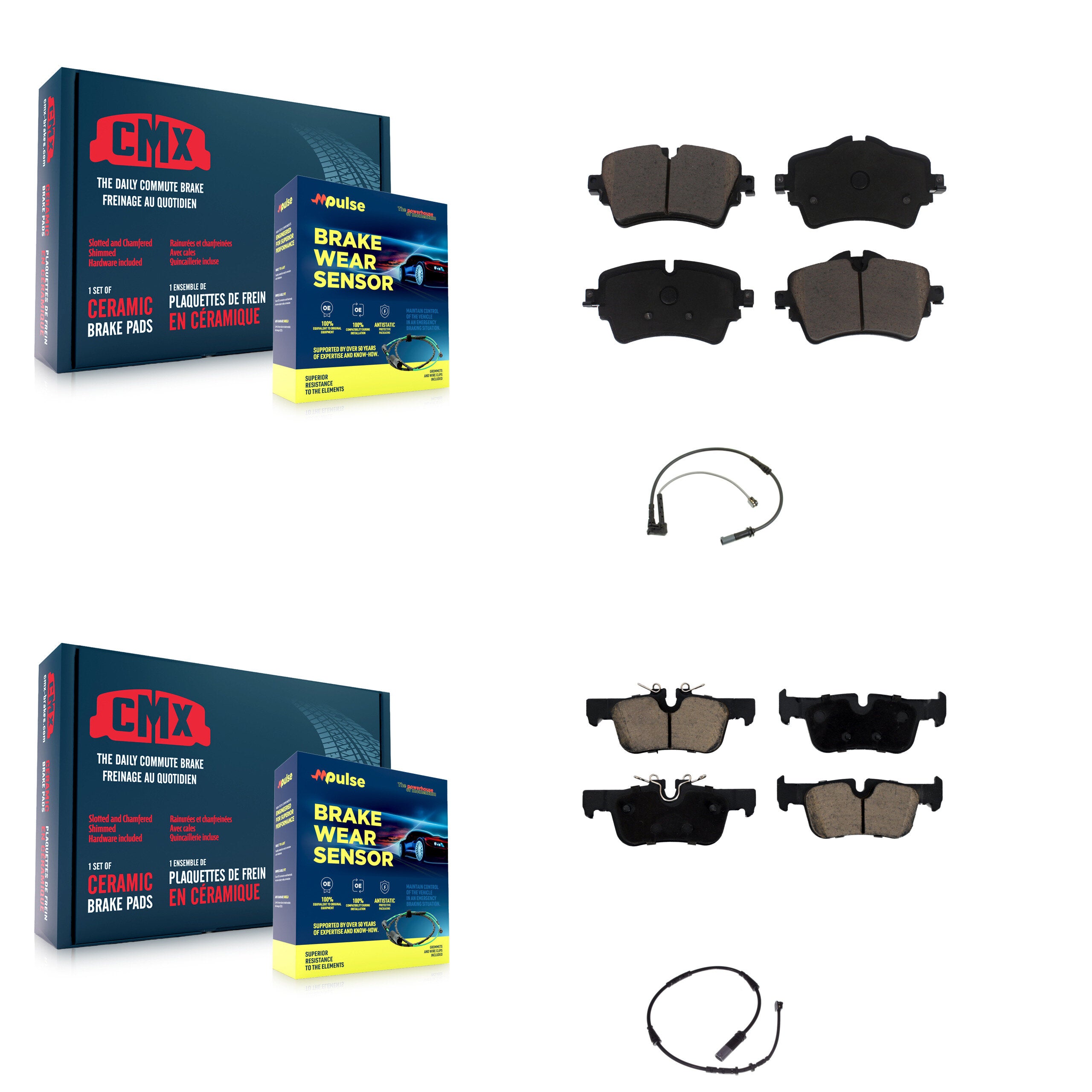 CMX KCW-100049 Disc Brake Pad for 2019 Mini Cooper Clubman - Front and Rear product image