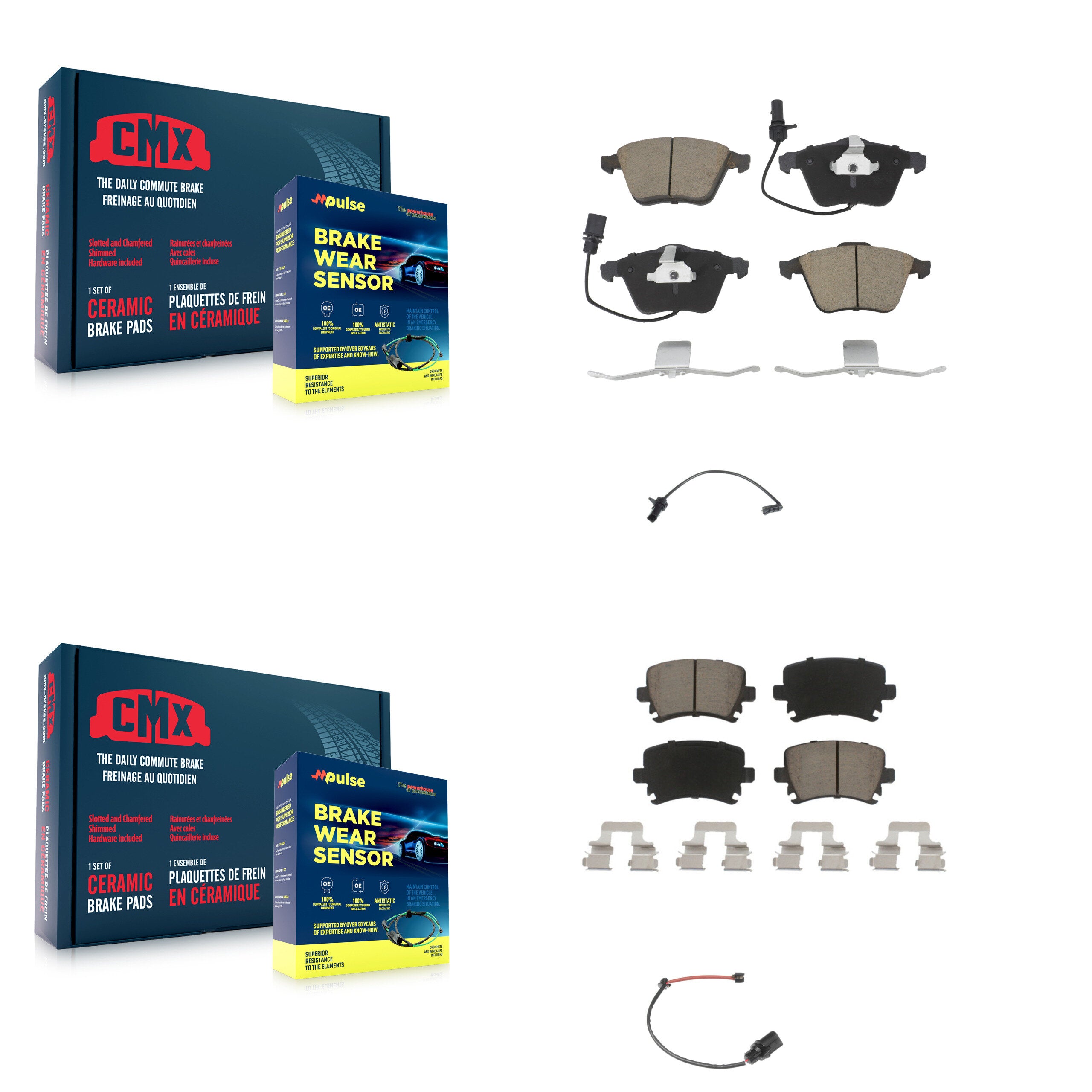 CMX KCW-100054 Disc Brake Pad for 2011 Audi A6 - Front and Rear product image