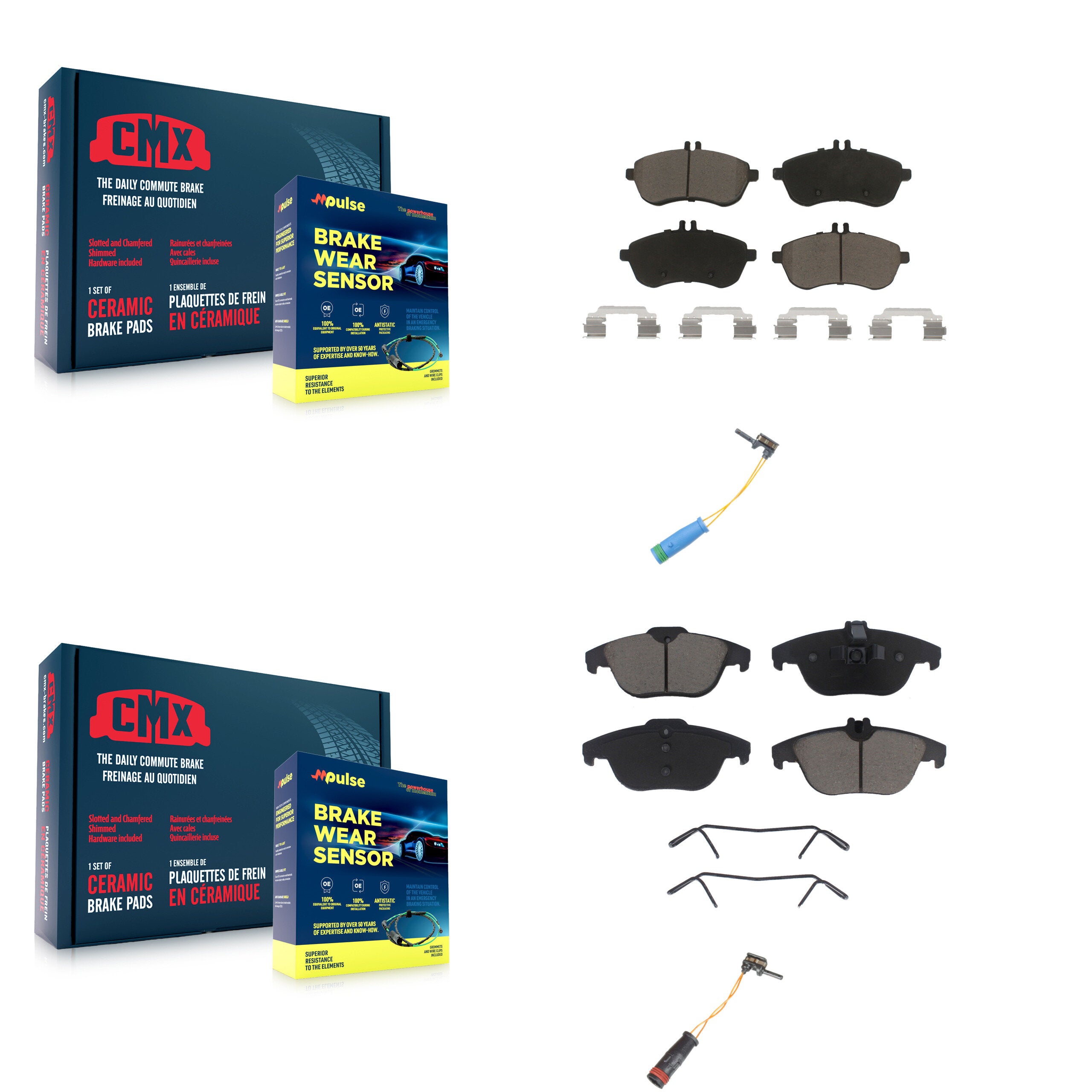 CMX KCW-100065 Disc Brake Pad for 2012 Mercedes-Benz C250 - Front and Rear product image