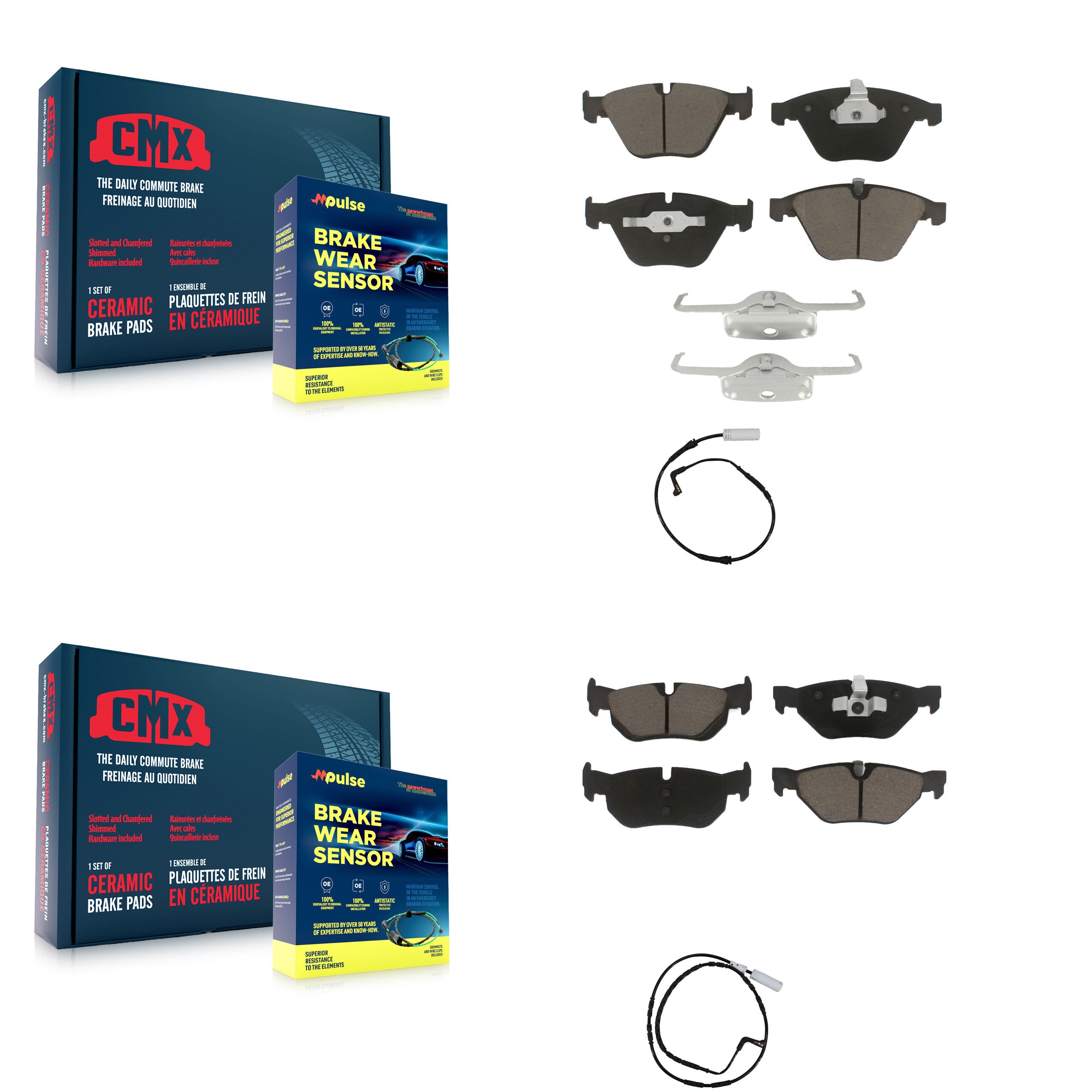 CMX KCW-100079 Disc Brake Pad for 2007-2008 BMW 328i, BMW 323i - Front and Rear product image