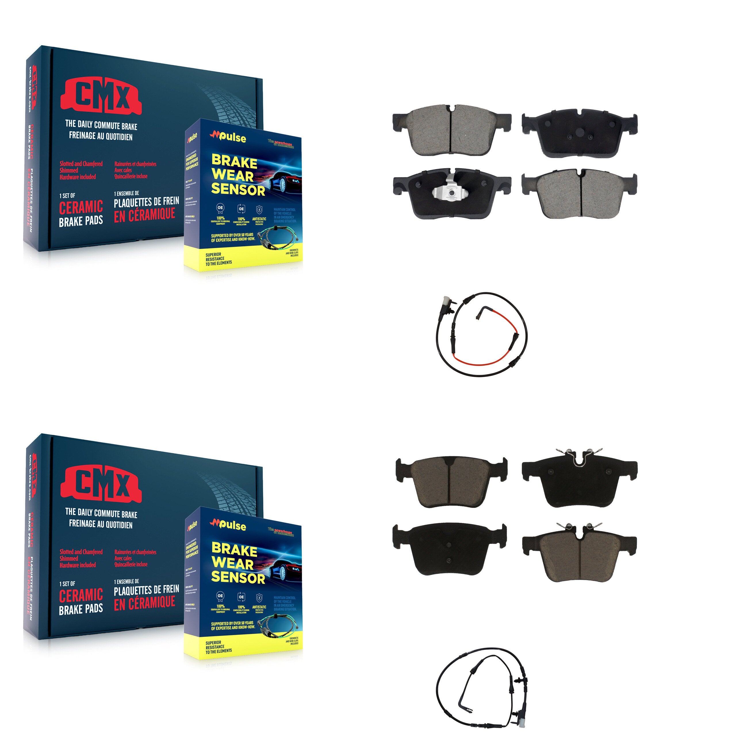 CMX KCW-100097 Disc Brake Pad for 2018-2020 Jaguar XE - Front and Rear product image