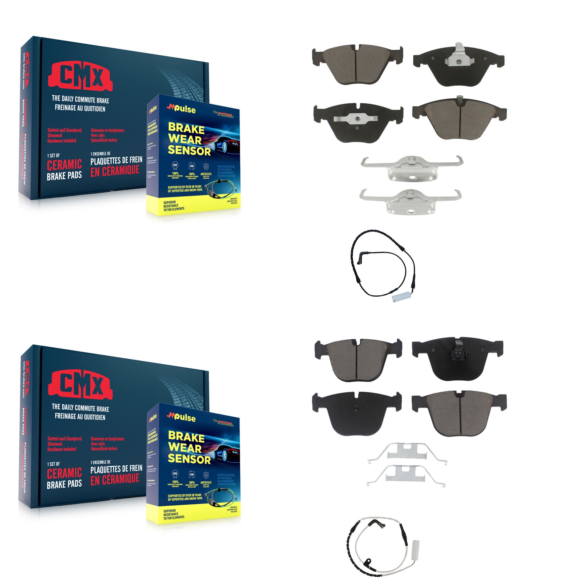 CMX KCW-100100 Disc Brake Pad for 2002-2008 BMW 750i, BMW 750Li, BMW 760i & more - Front and Rear product image