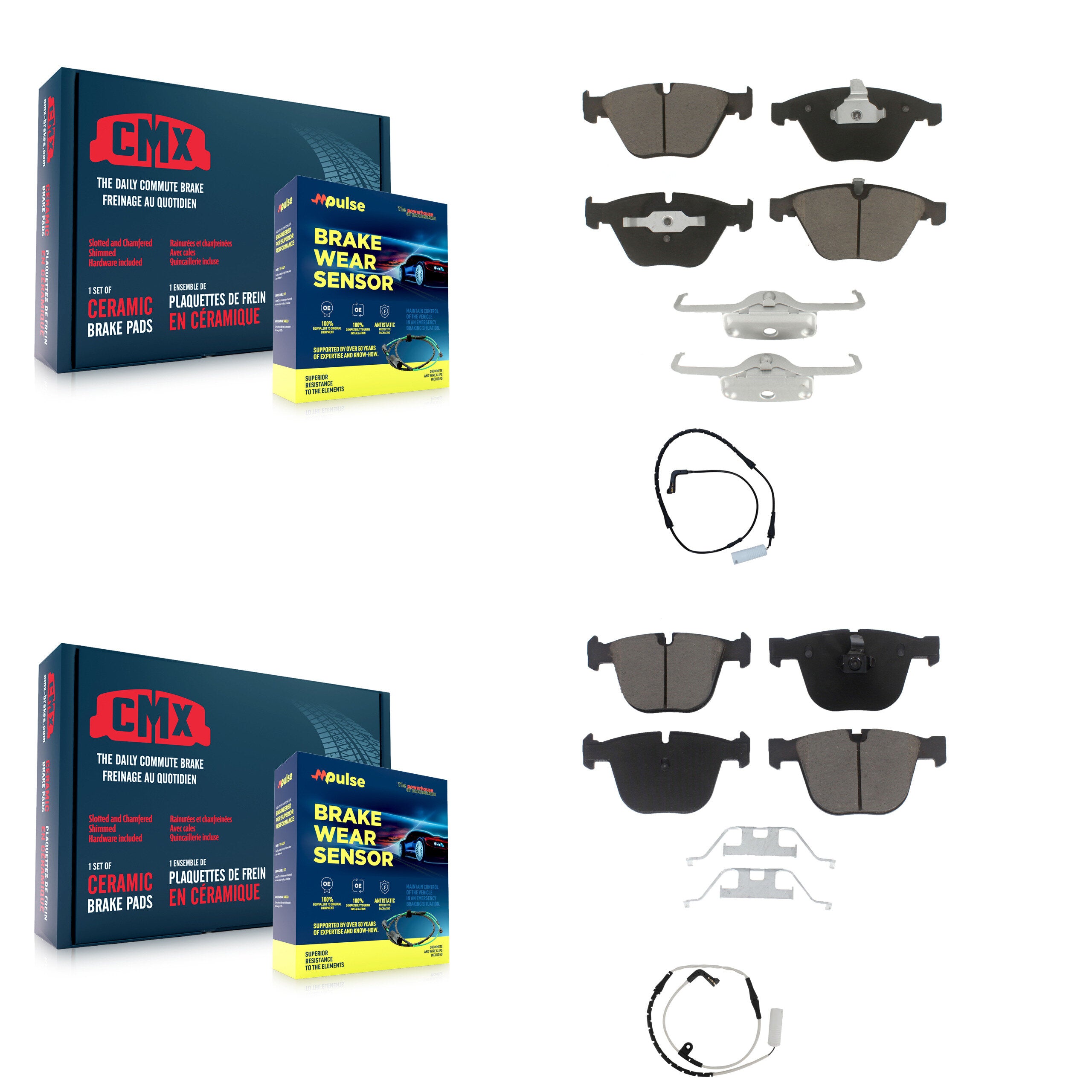 CMX KCW-100100 Disc Brake Pad for 2002-2008 BMW 750i, BMW 750Li, BMW 760i & more - Front and Rear product image