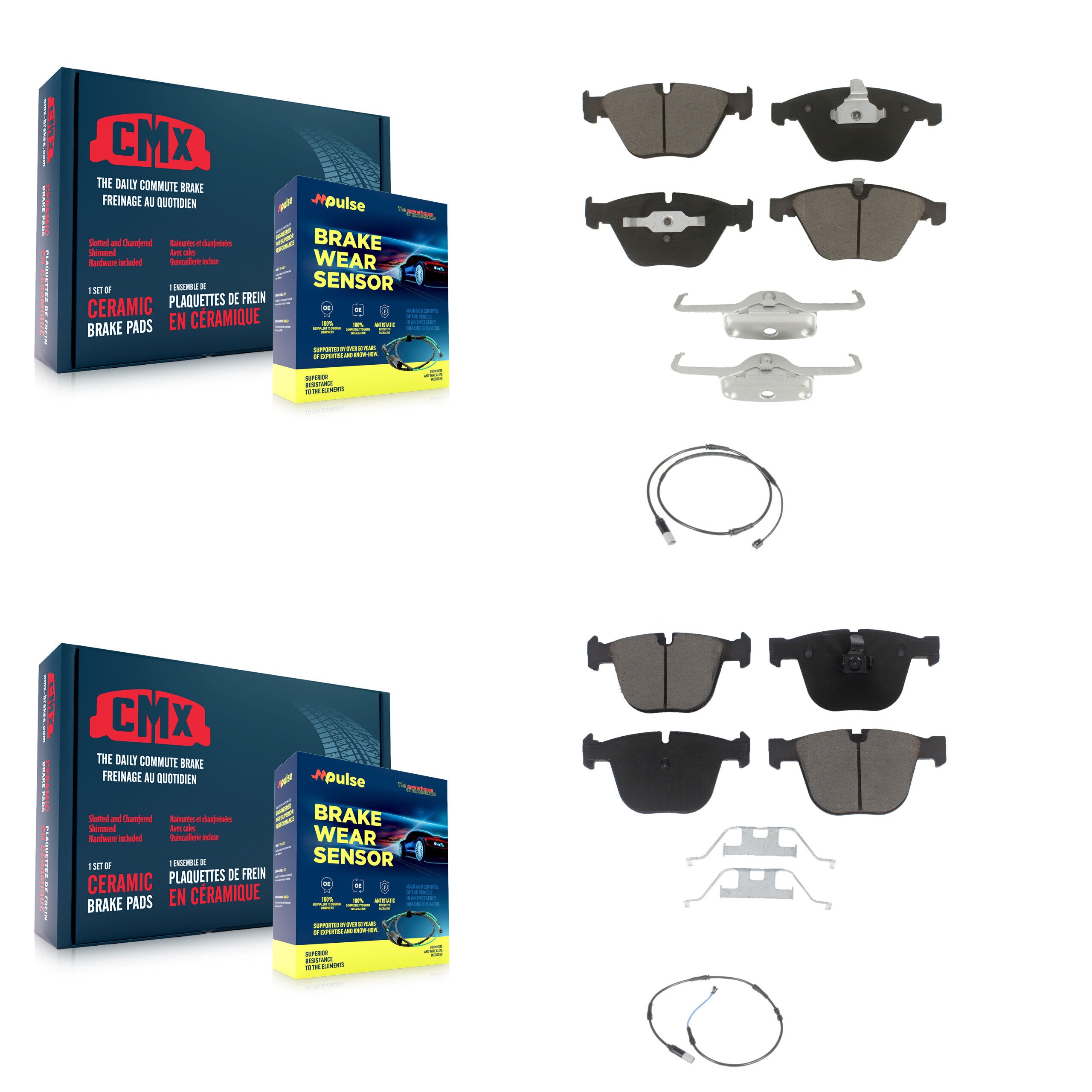 CMX KCW-100106 Disc Brake Pad for 2010 BMW 535i - Front and Rear product image