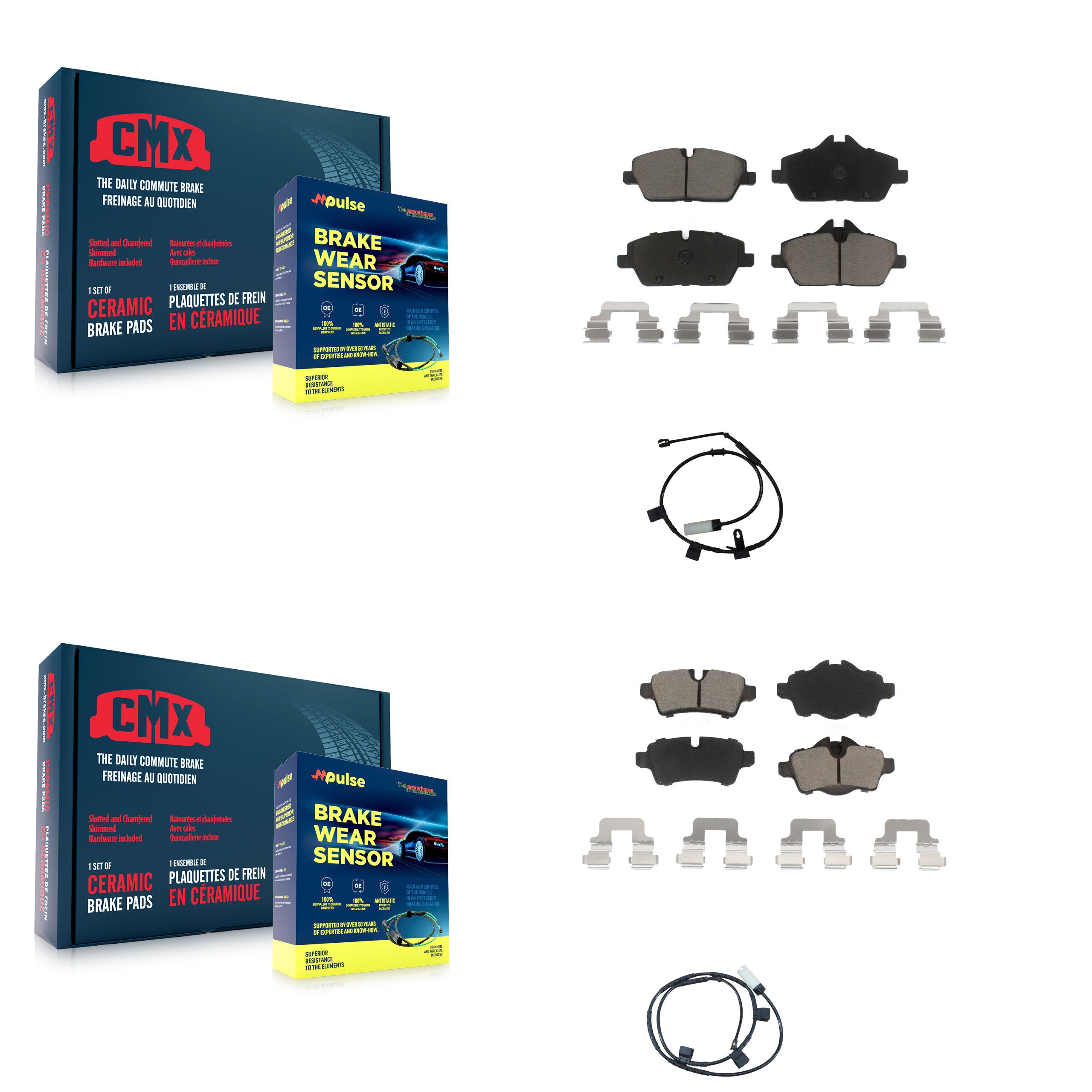CMX KCW-100119 Disc Brake Pad for 2011-2015 Mini Cooper - Front and Rear product image