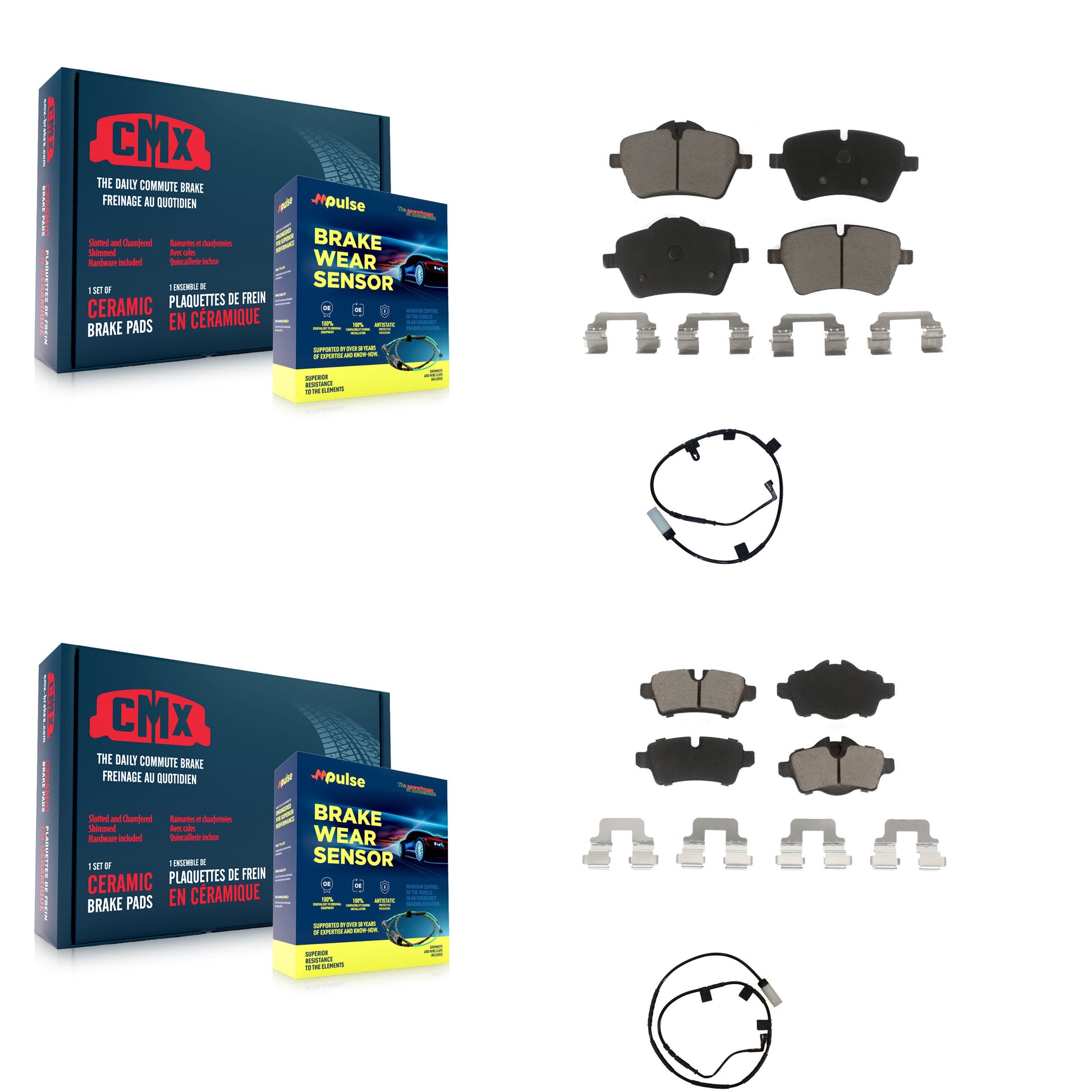 CMX KCW-100122 Disc Brake Pad for 2007-2010 Mini Cooper - Front and Rear product image