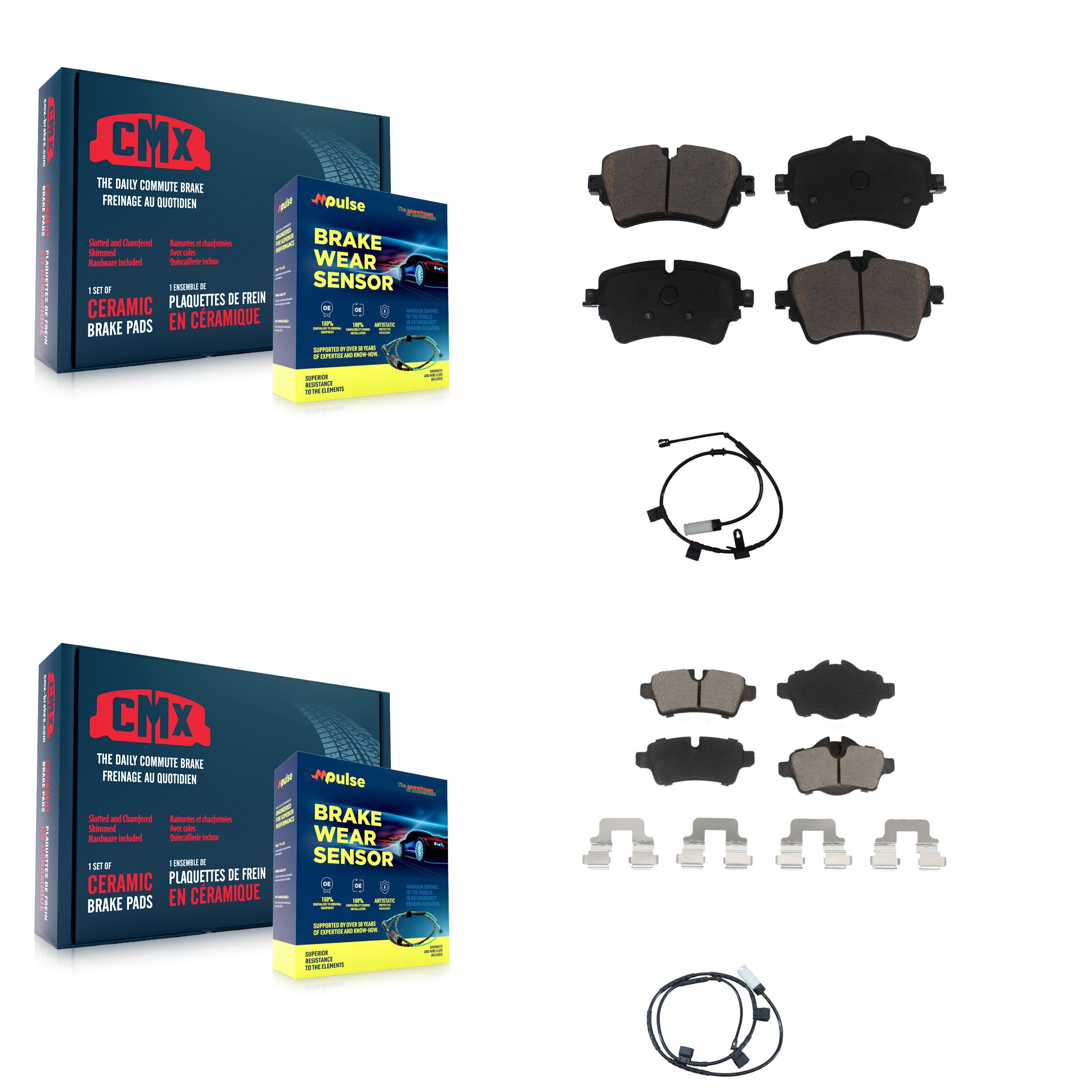 CMX KCW-100123 Disc Brake Pad for 2015 Mini Cooper - Front and Rear product image