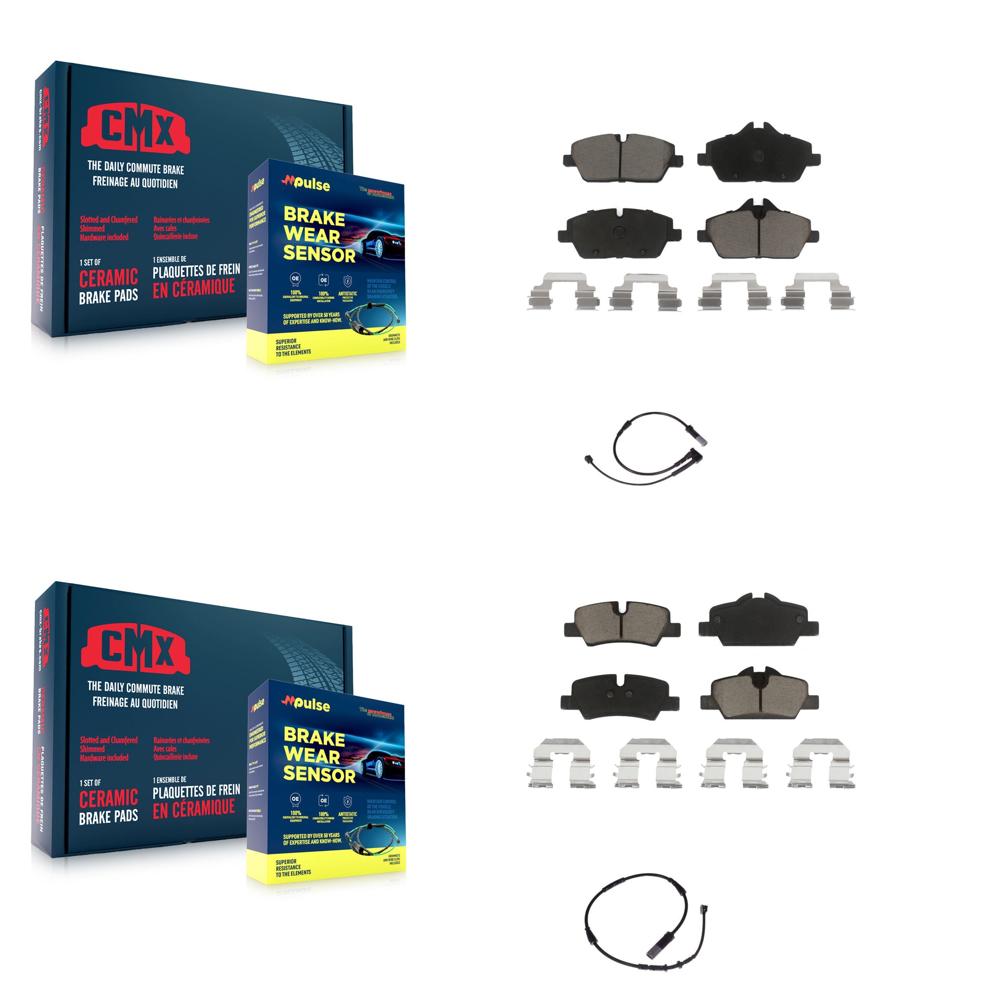 CMX KCW-100124 Disc Brake Pad for 2015-2020 Mini Cooper - Front and Rear product image