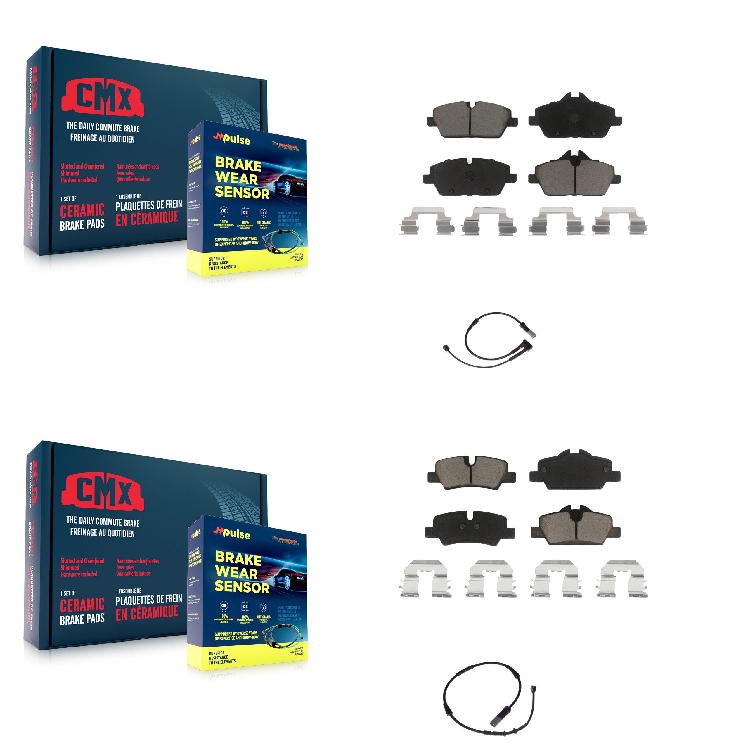 CMX KCW-100124 Disc Brake Pad for 2015-2020 Mini Cooper - Front and Rear product image