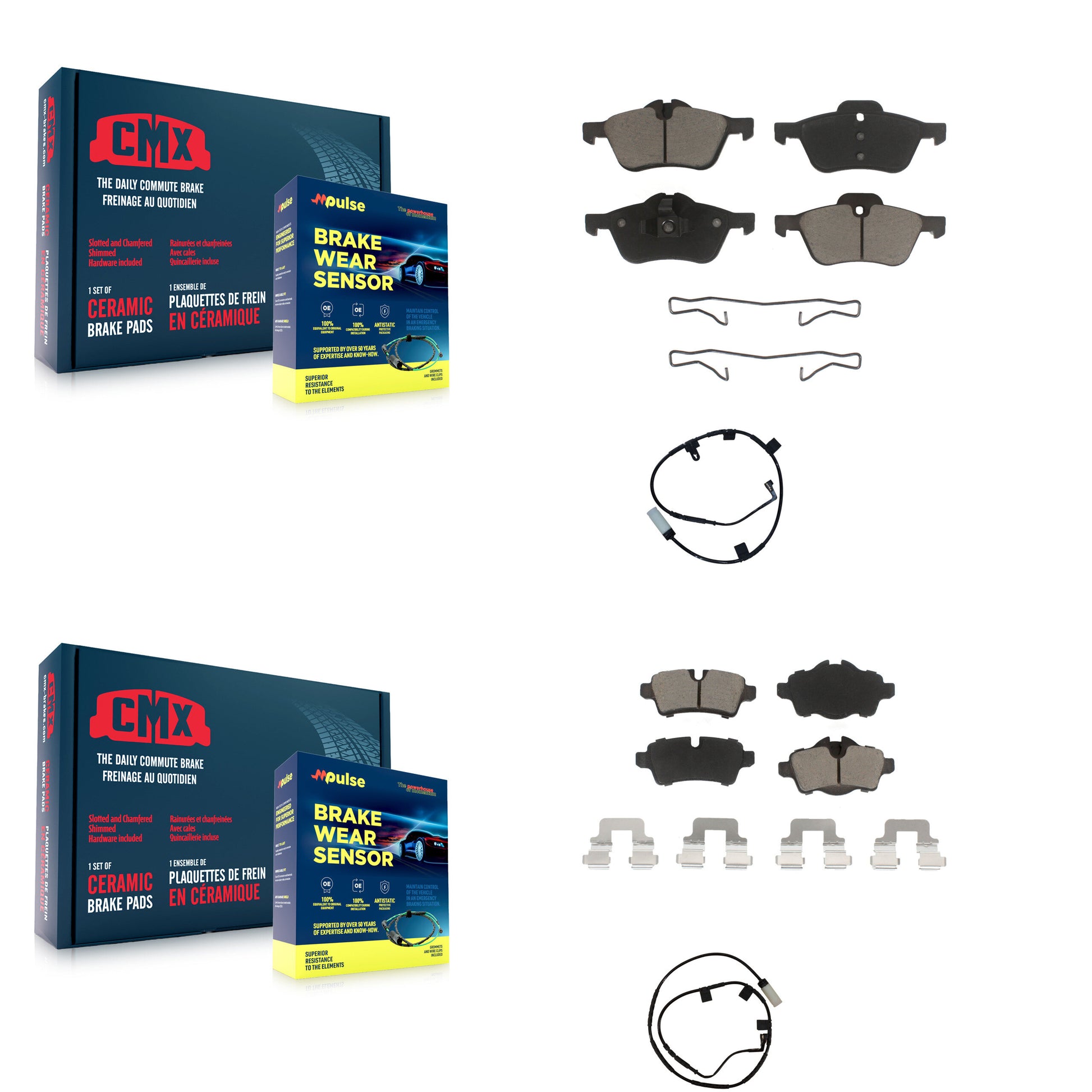 CMX KCW-100127 Disc Brake Pad for 2007-2008 Mini Cooper - Front and Rear product image