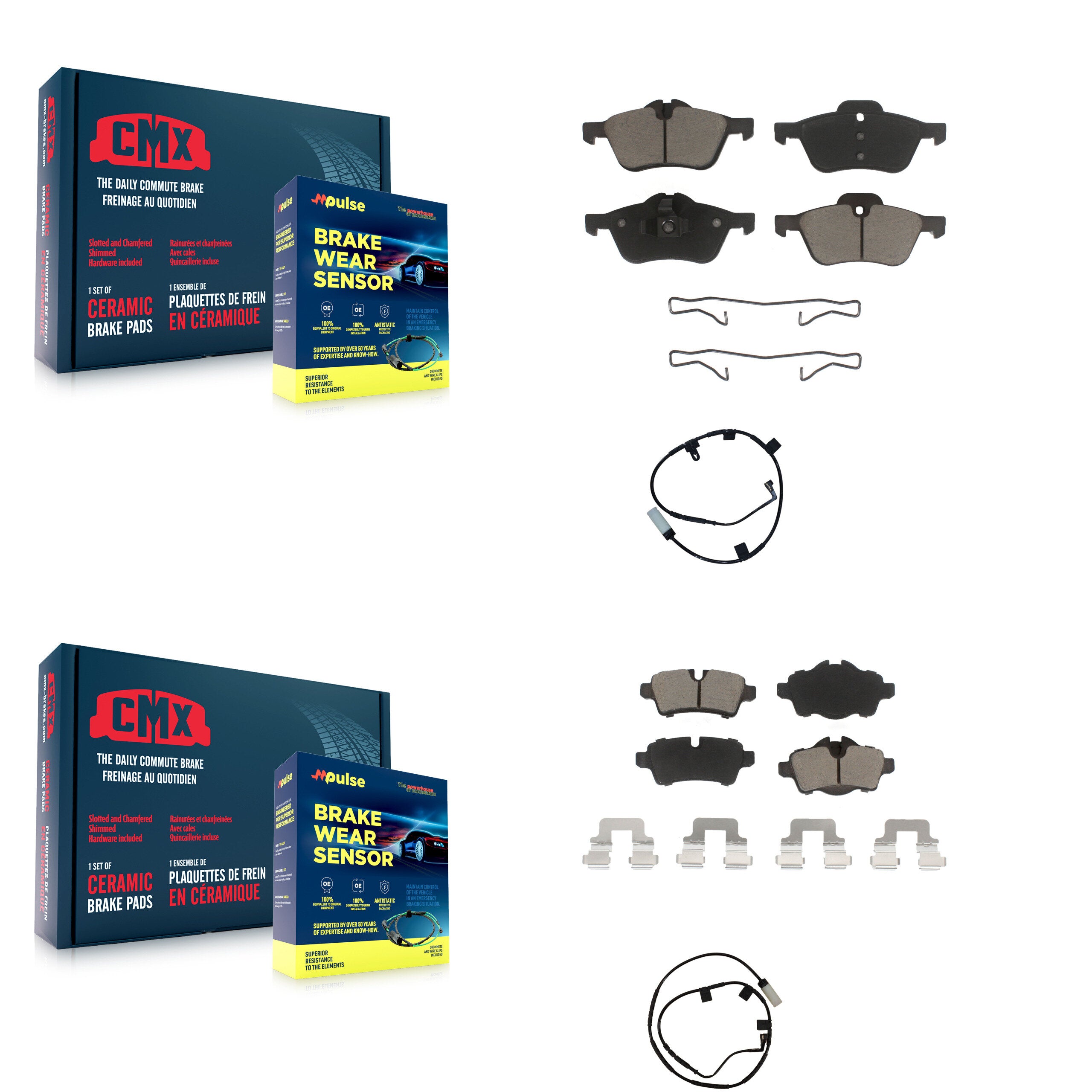 CMX KCW-100127 Disc Brake Pad for 2007-2008 Mini Cooper - Front and Rear product image