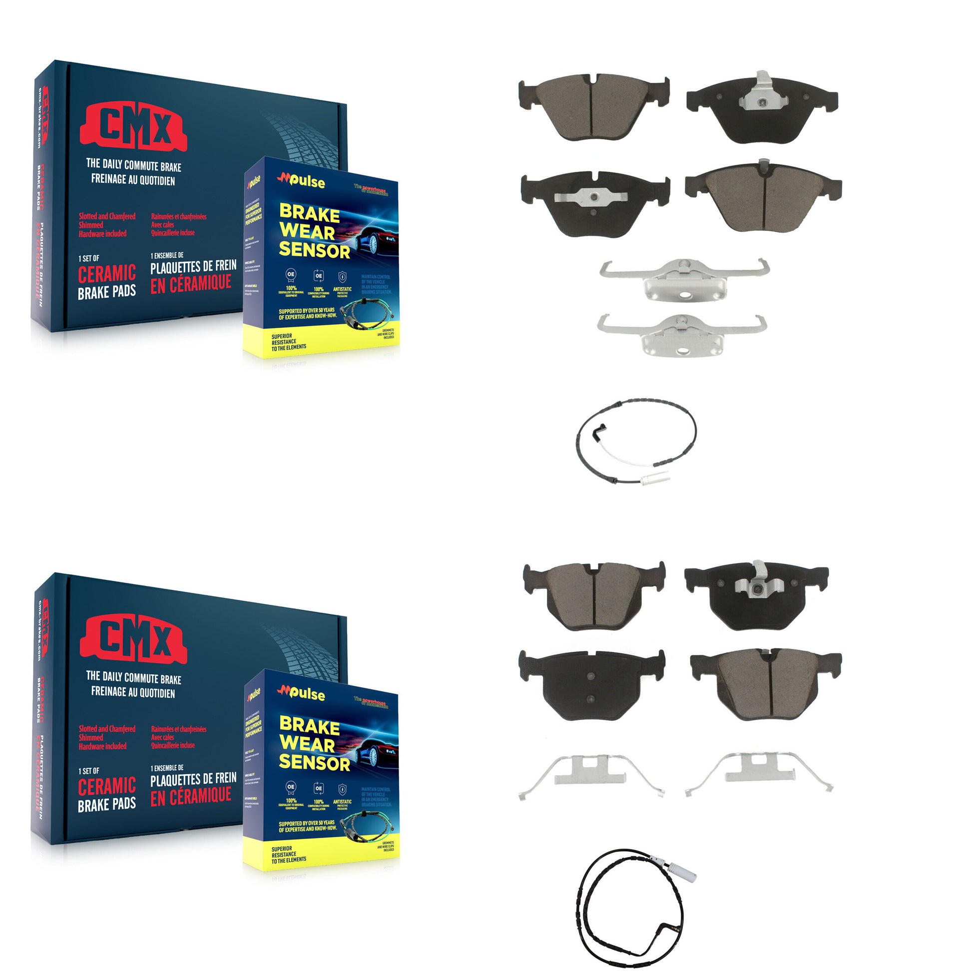 CMX KCW-100137 Disc Brake Pad for 2009-2010 BMW 335i xDrive - Front and Rear product image