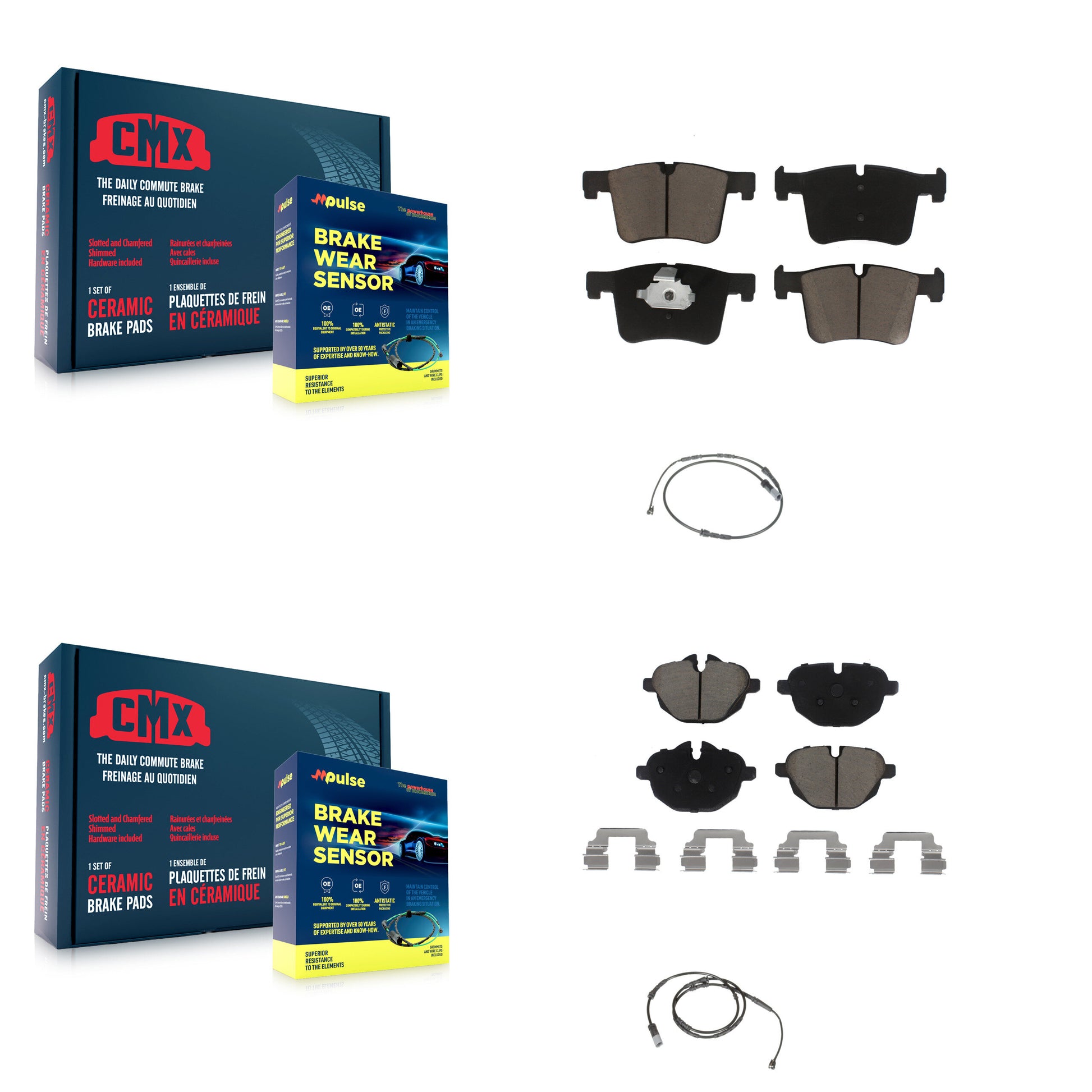 CMX KCW-100141 Disc Brake Pad for 2011-2018 BMW X4, BMW X3 - Front and Rear product image