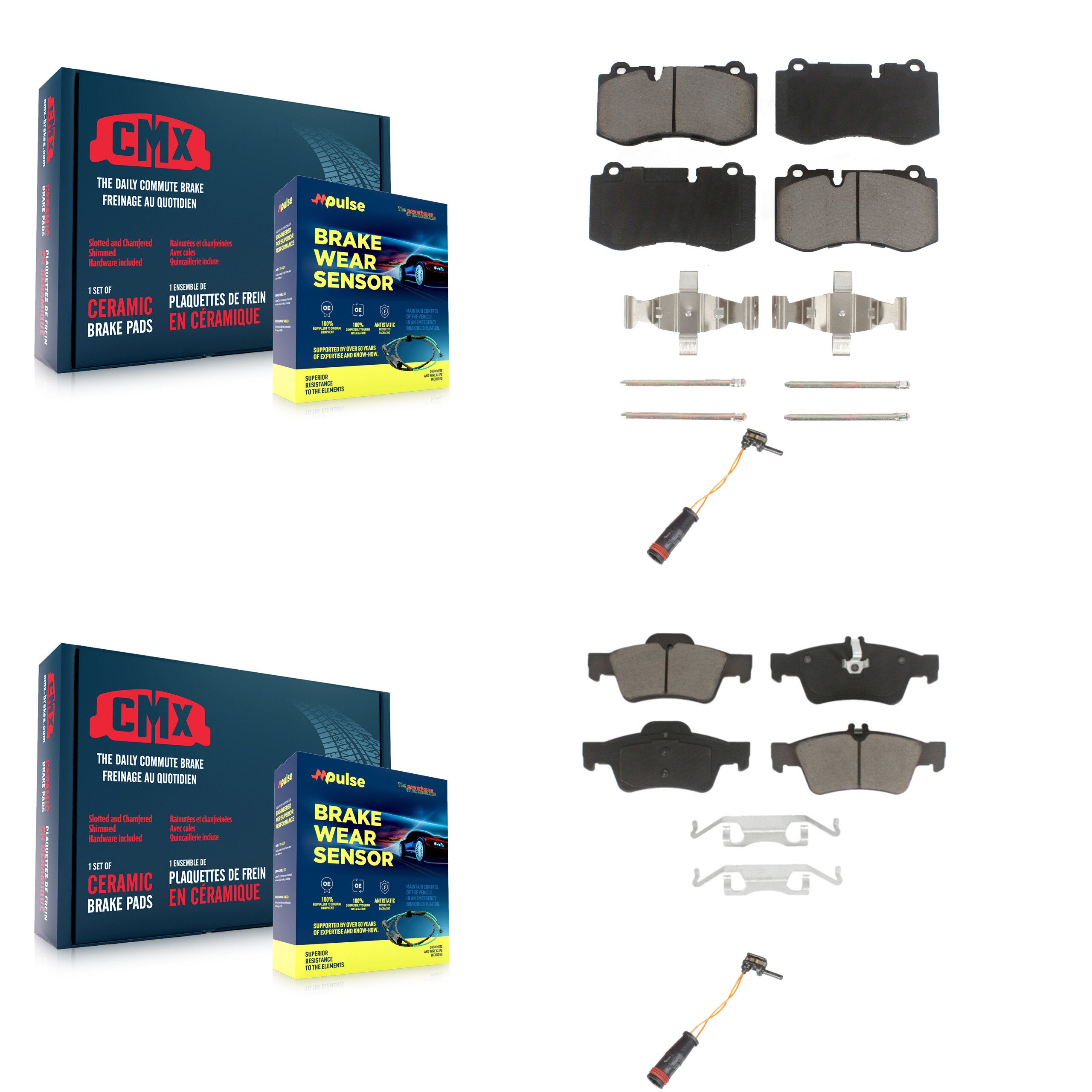 CMX KCW-100147 Disc Brake Pad for 2007-2014 Mercedes-Benz CL550, Mercedes-Benz SL550 - Front and Rear product image