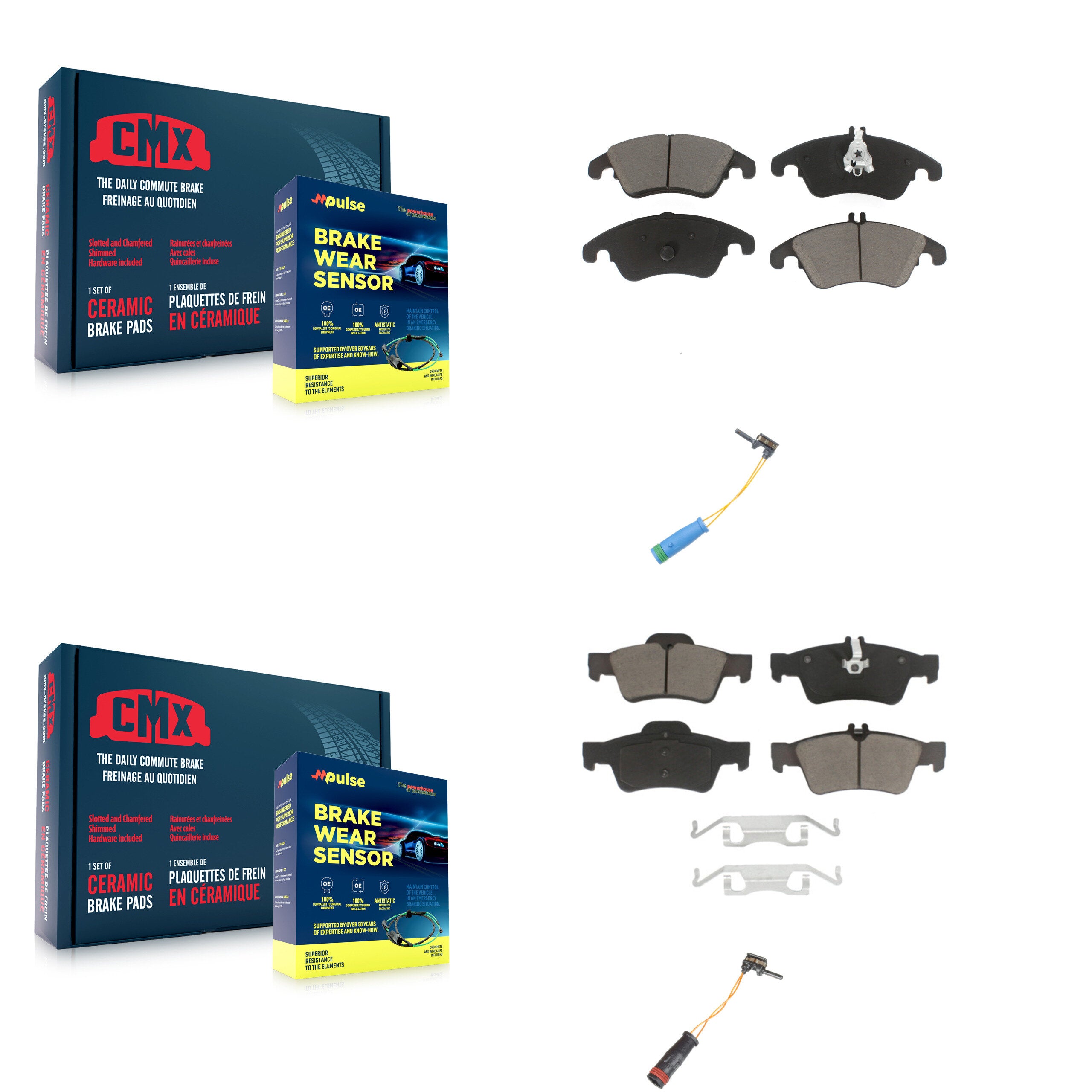 CMX KCW-100148 Disc Brake Pad for 2015-2016 Mercedes-Benz E400 - Front and Rear product image