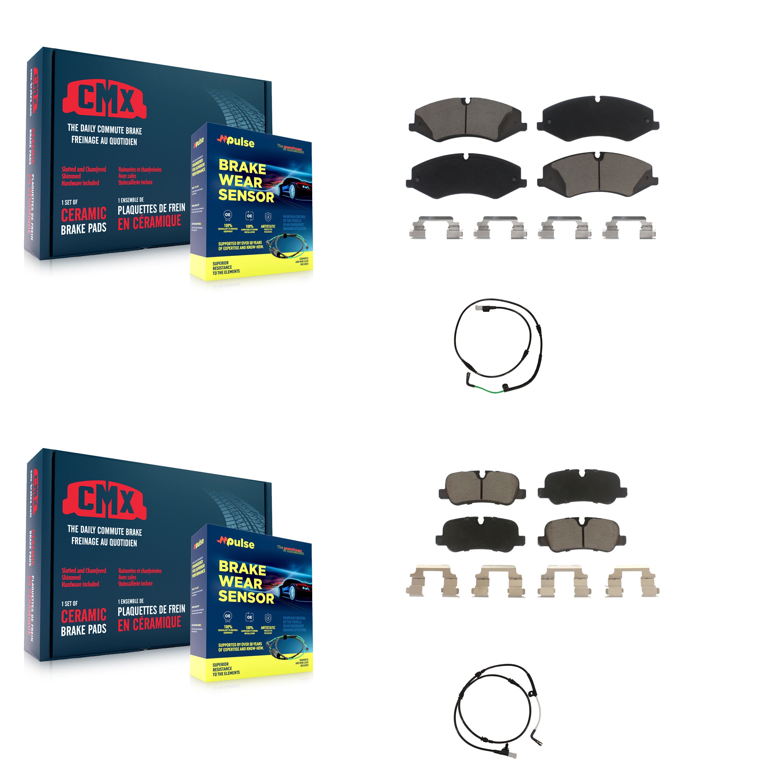 CMX KCW-100159 Disc Brake Pad for 2010-2015 Land Rover LR4 - Front and Rear product image