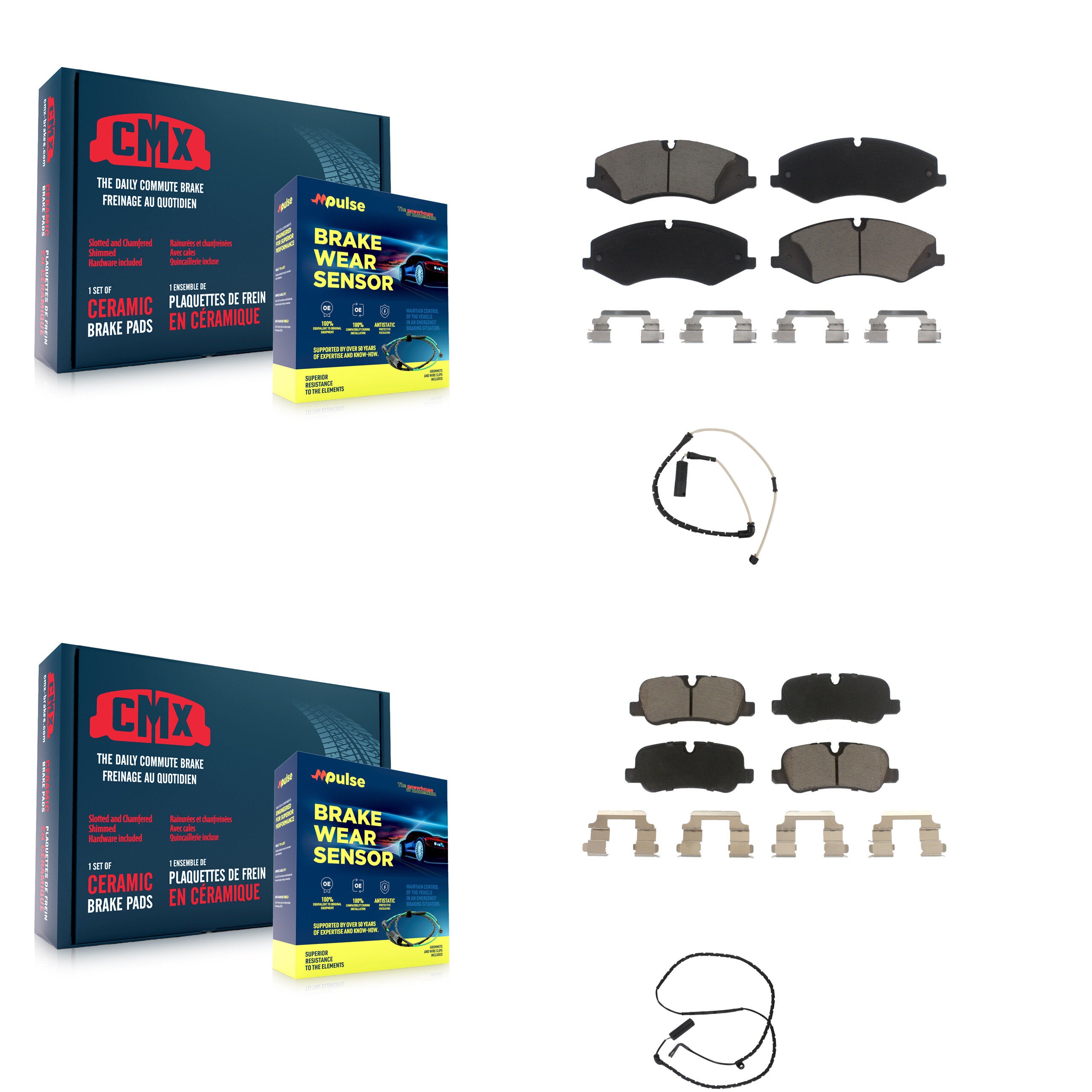 CMX KCW-100160 Disc Brake Pad for 2010-2012 Land Rover Range Rover - Front and Rear product image
