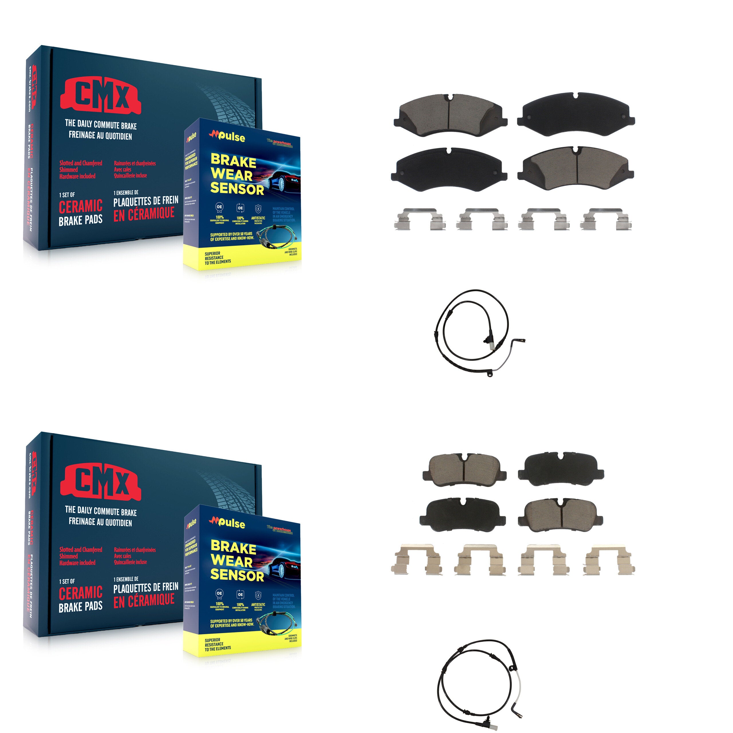CMX KCW-100161 Disc Brake Pad for 2010-2013 Land Rover Range Rover Sport - Front and Rear product image