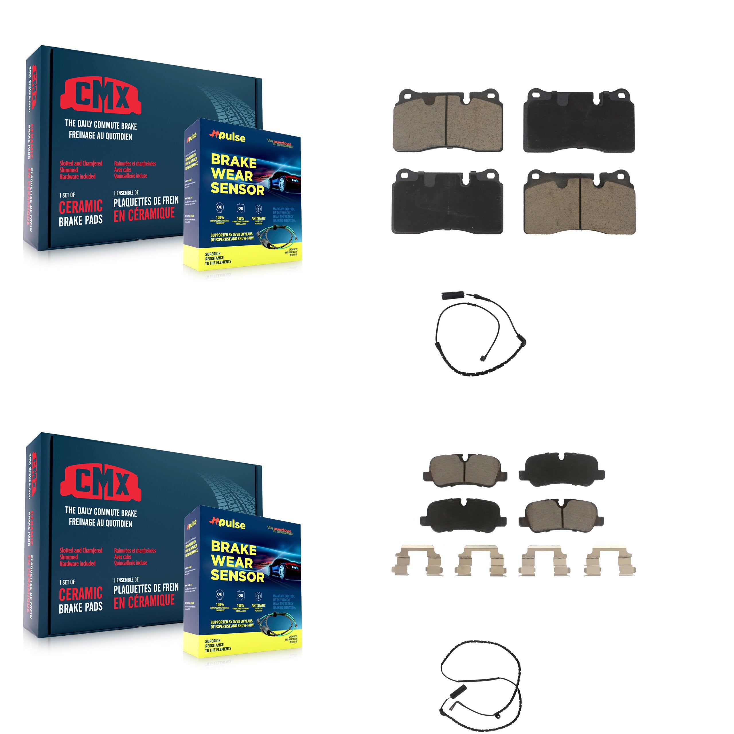 CMX KCW-100164 Disc Brake Pad for 2006-2009 Land Rover Range Rover - Front and Rear product image