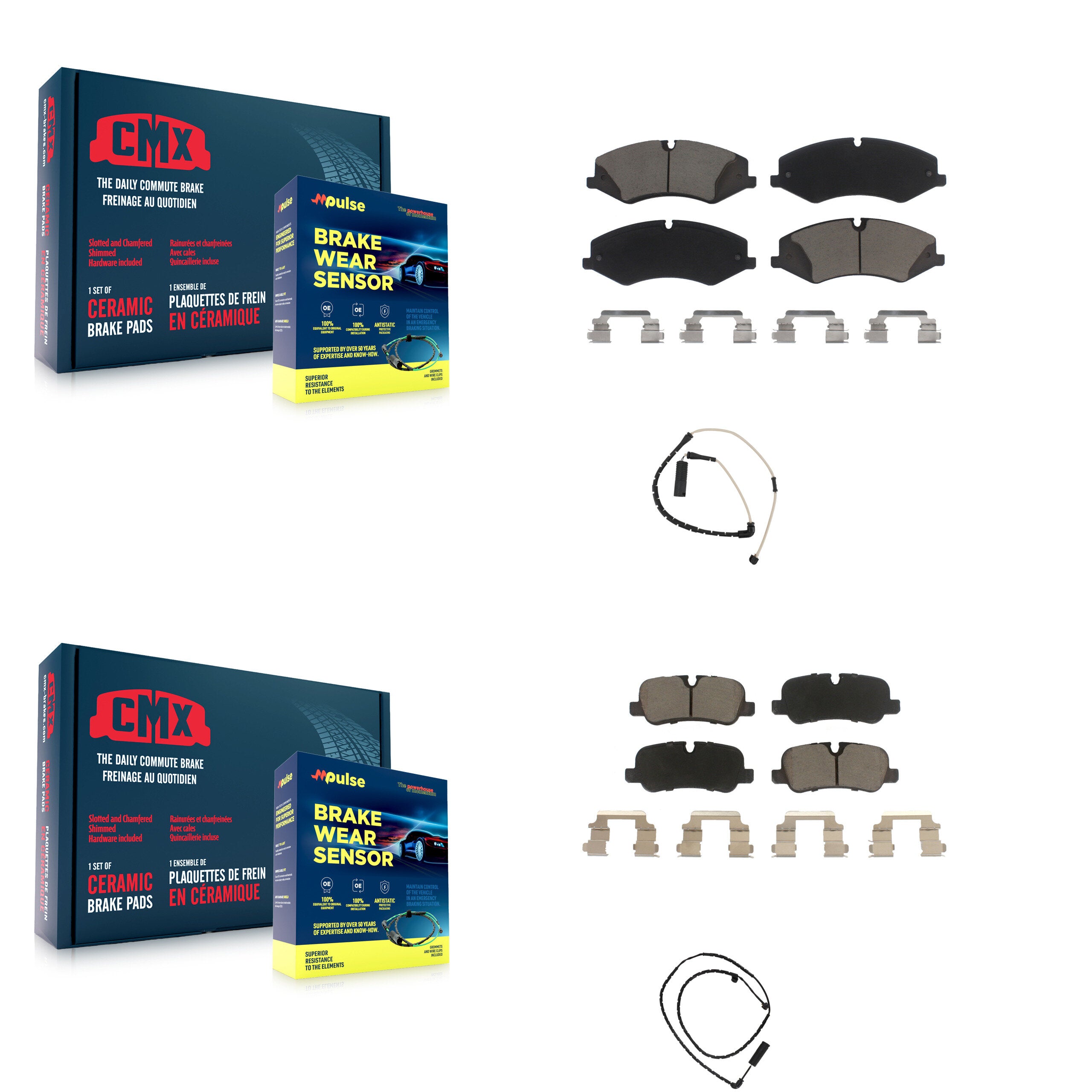 CMX KCW-100168 Disc Brake Pad for 2011 Land Rover Range Rover - Front and Rear product image