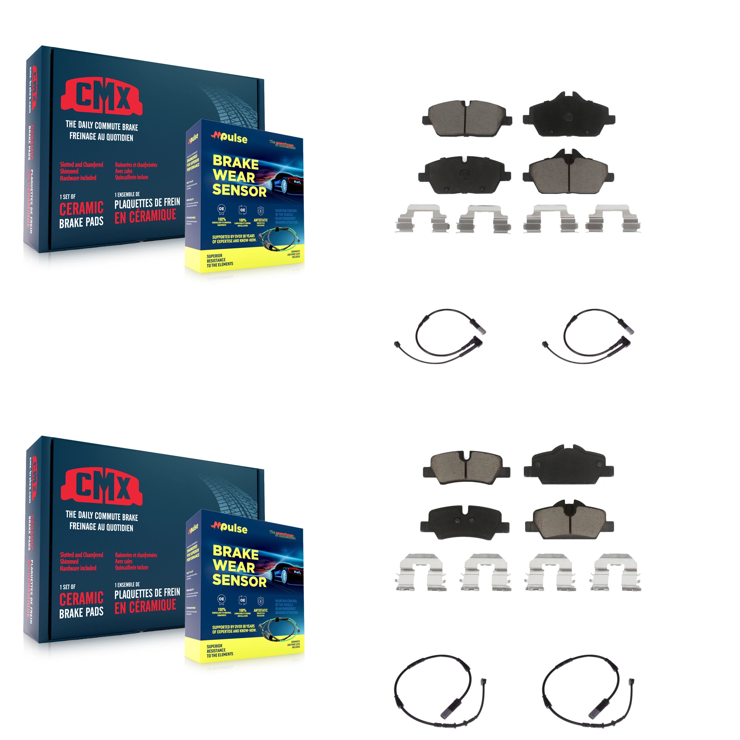 CMX KCW-100173 Disc Brake Pad for 2015-2020 Mini Cooper - Front and Rear product image