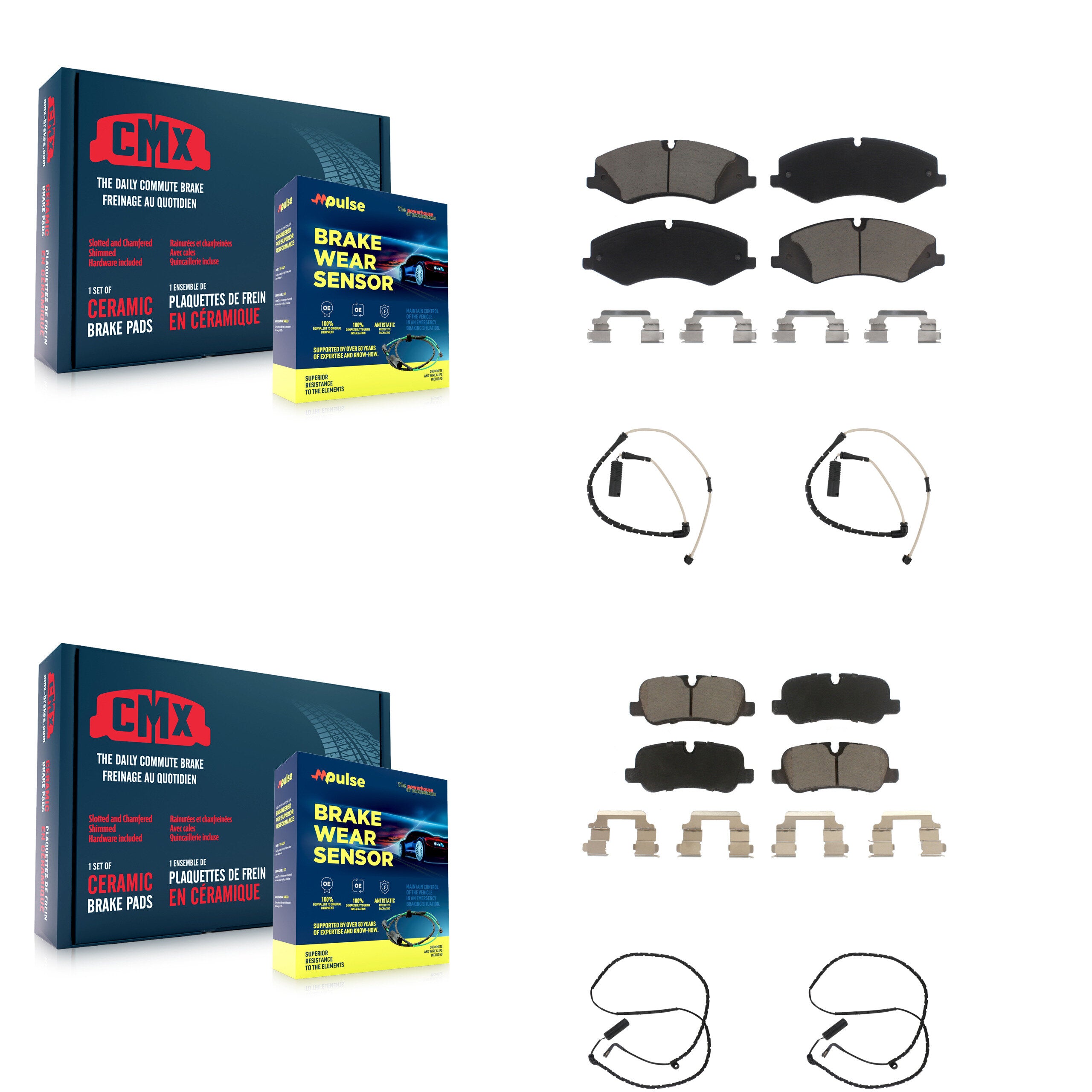 CMX KCW-100176 Disc Brake Pad for 2010-2012 Land Rover Range Rover - Front and Rear product image