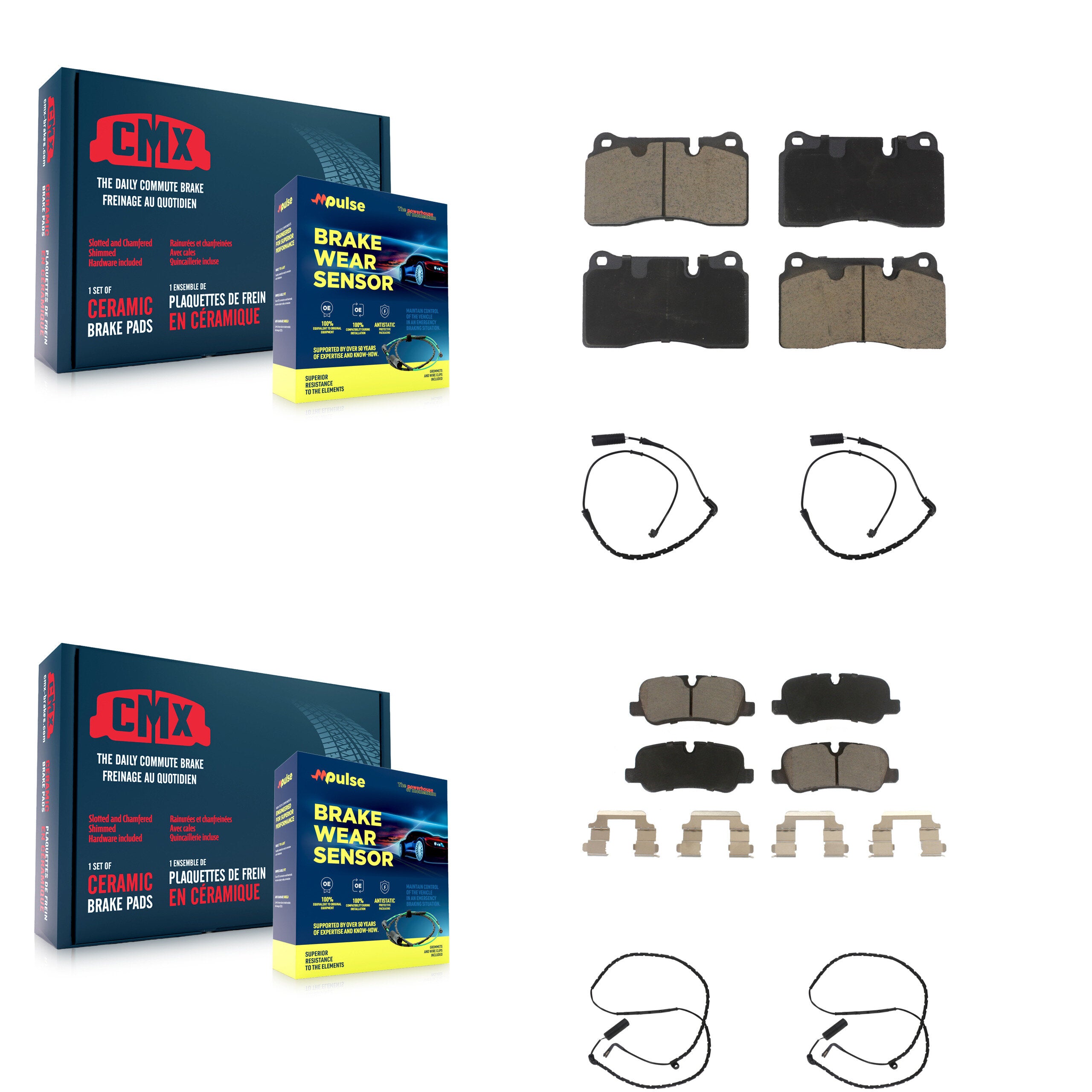 CMX KCW-100179 Disc Brake Pad for 2006-2009 Land Rover Range Rover - Front and Rear product image