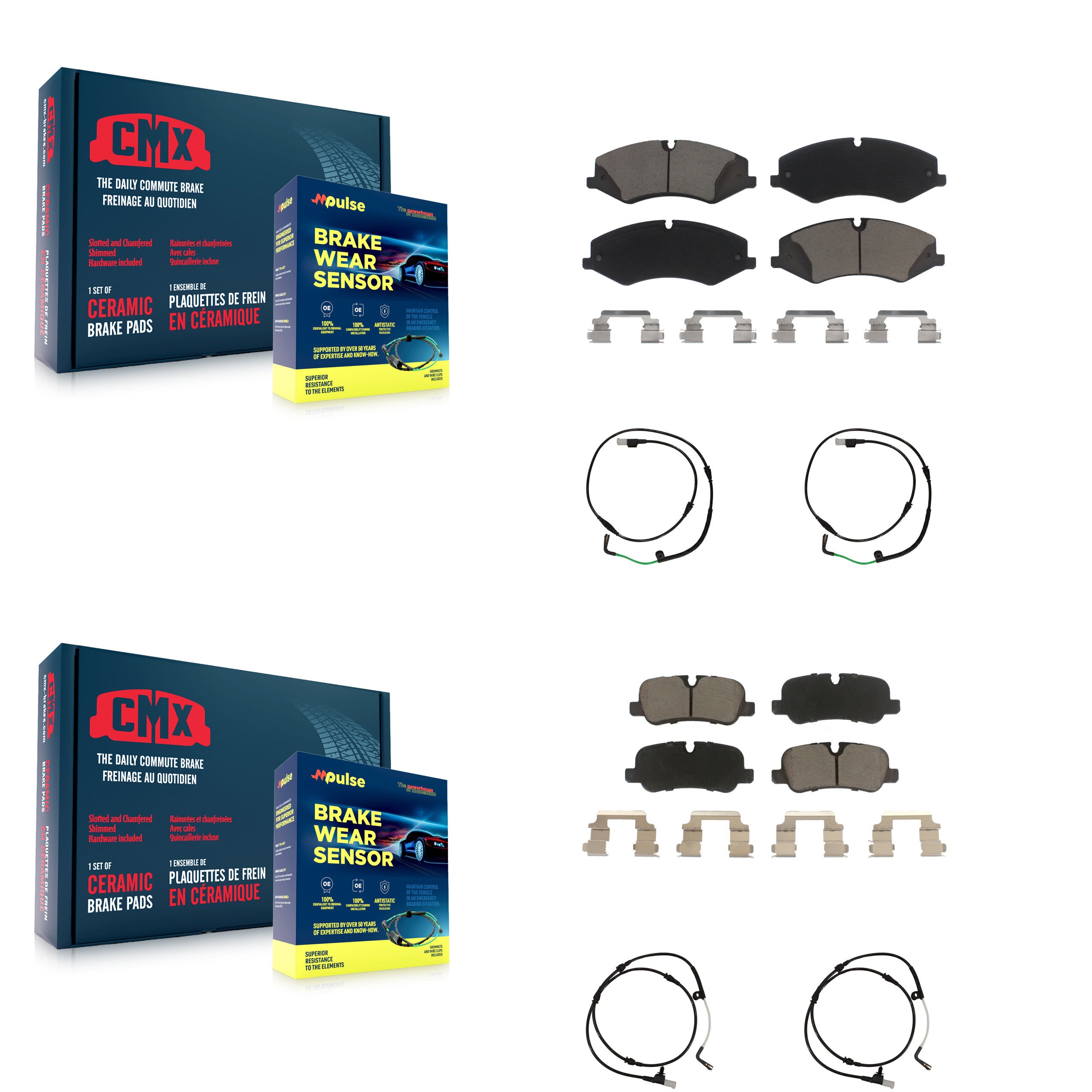 CMX KCW-100182 Disc Brake Pad for 2010-2015 Land Rover LR4 - Front and Rear product image