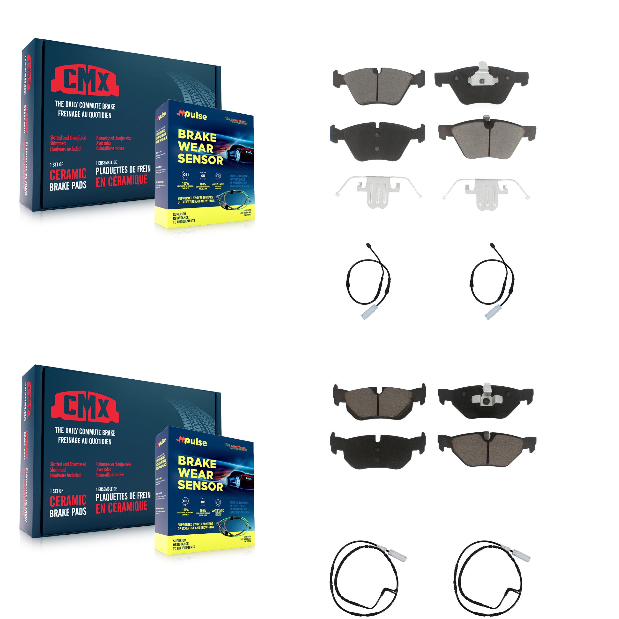 CMX KCW-100188 Disc Brake Pad for 2010-2012 BMW 128i - Front and Rear product image