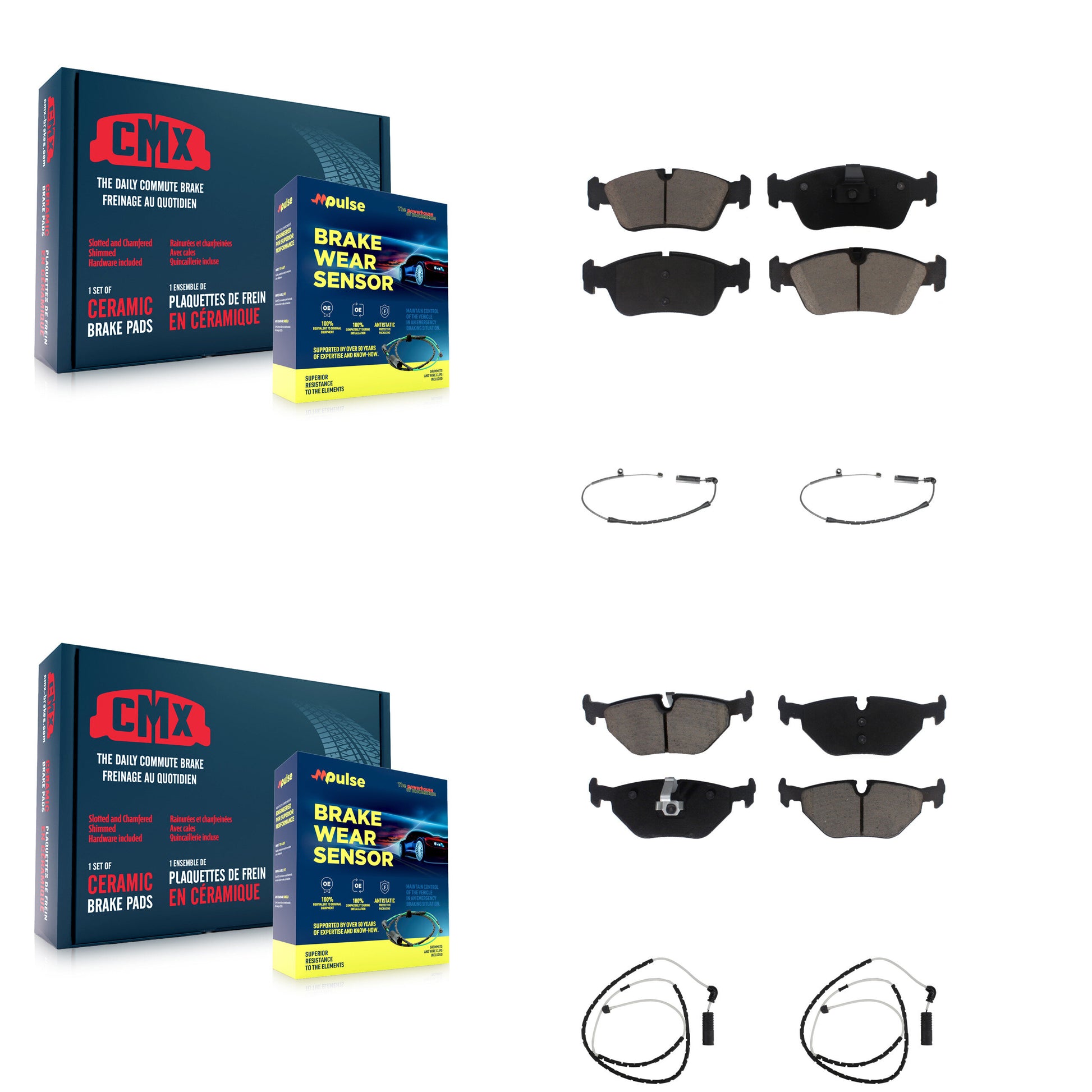 CMX KCW-100200 Disc Brake Pad for 2003-2008 BMW Z4 - Front and Rear product image