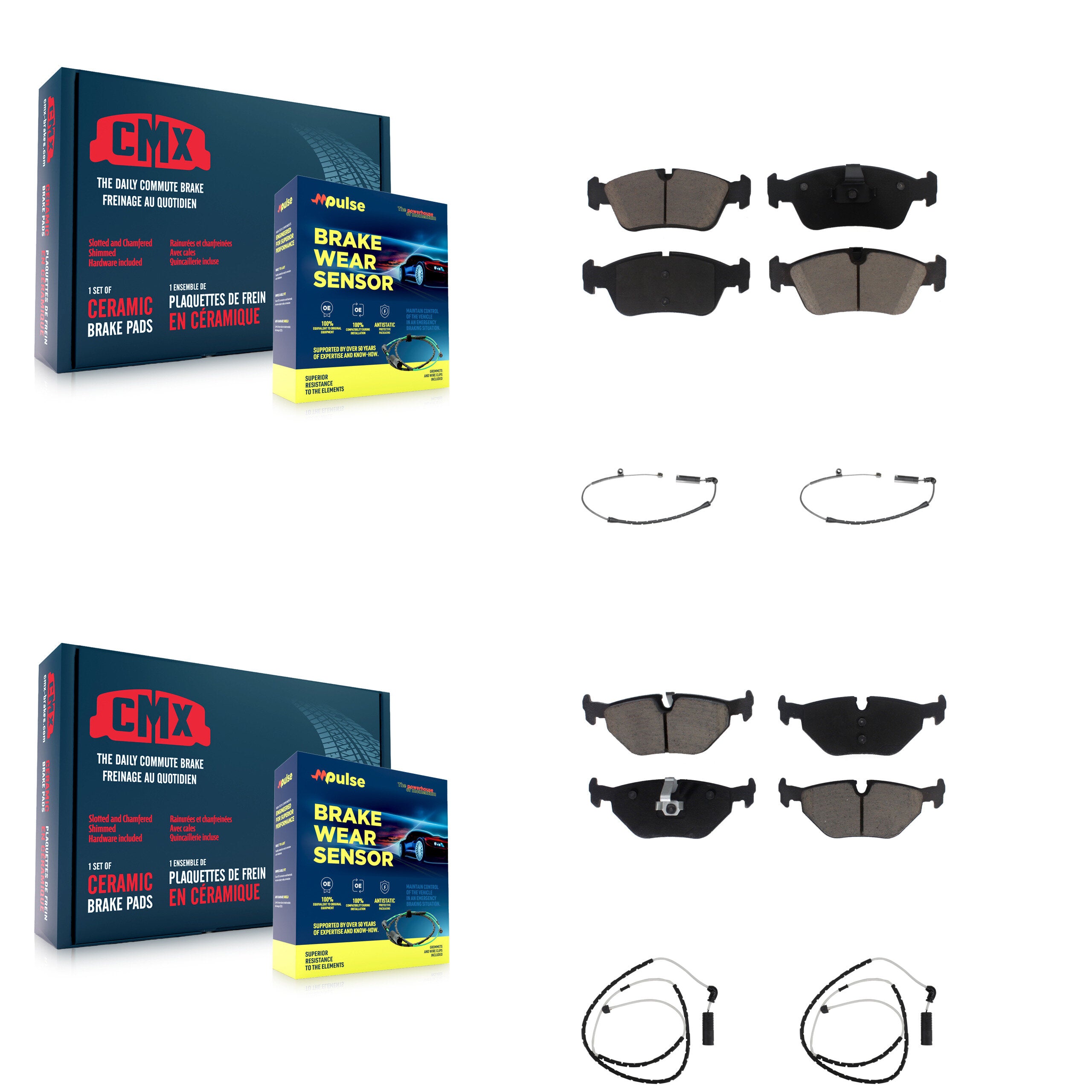 CMX KCW-100200 Disc Brake Pad for 2003-2008 BMW Z4 - Front and Rear product image