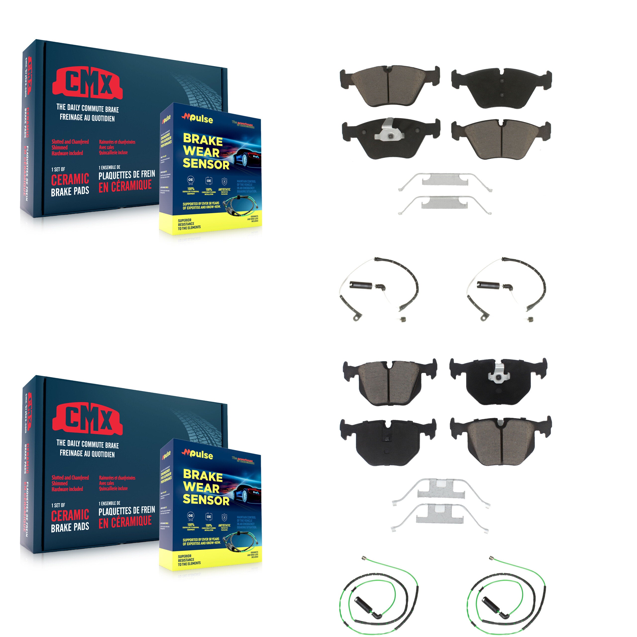 CMX KCW-100201 Disc Brake Pad for 2006-2008 BMW Z4 - Front and Rear product image