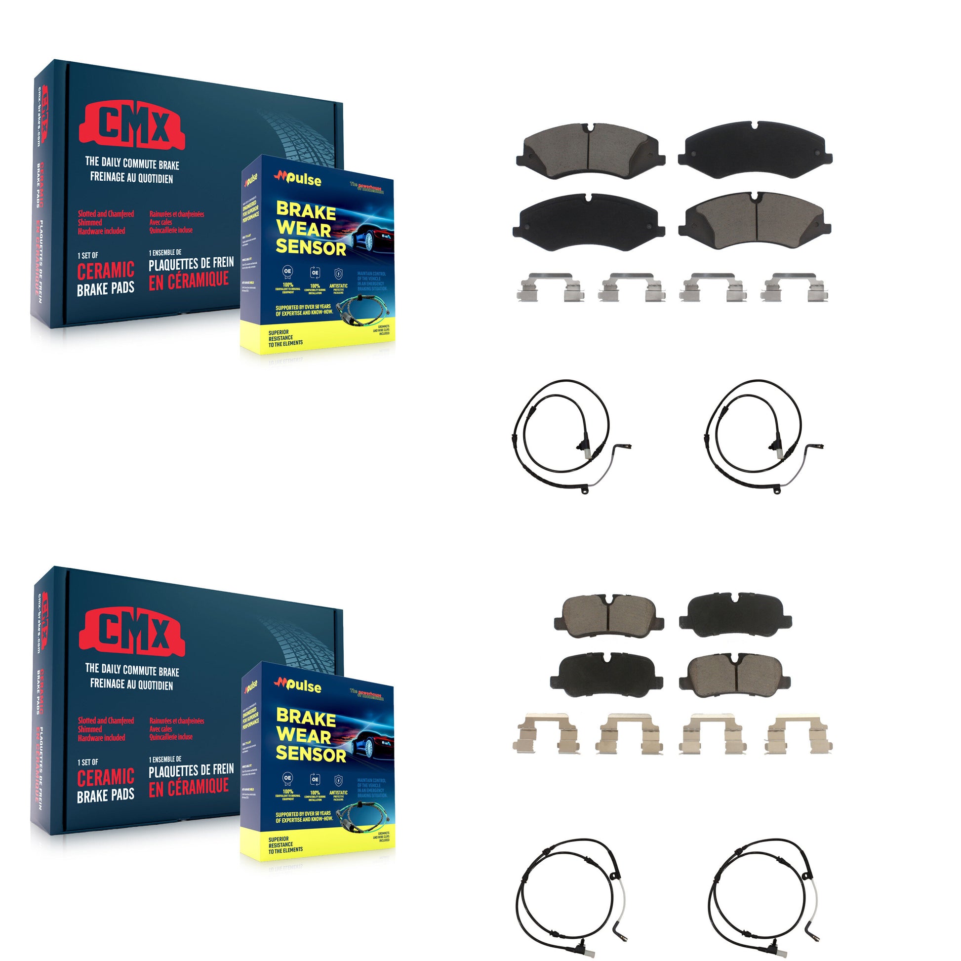 CMX KCW-100204 Disc Brake Pad for 2010-2013 Land Rover Range Rover Sport - Front and Rear product image