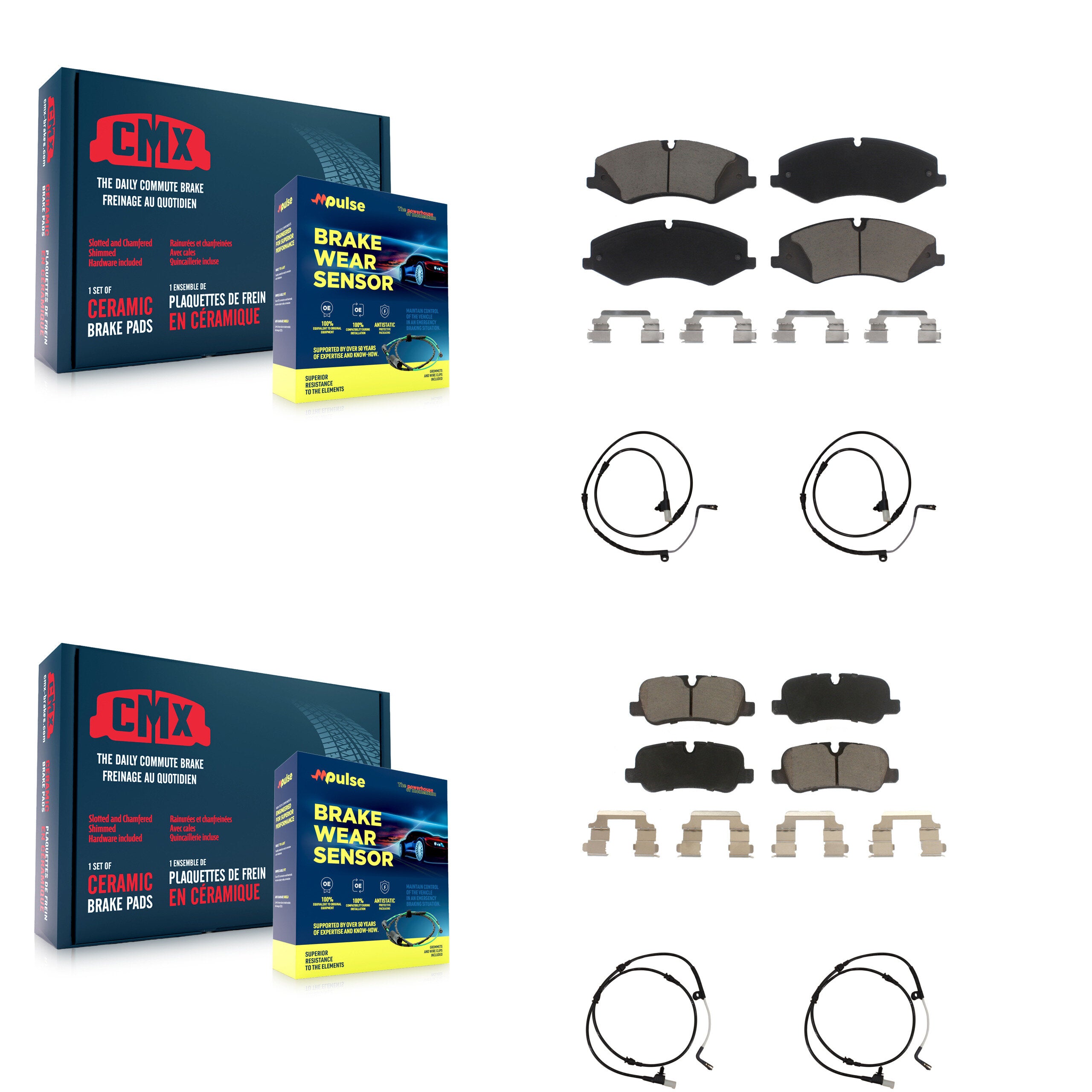CMX KCW-100204 Disc Brake Pad for 2010-2013 Land Rover Range Rover Sport - Front and Rear product image