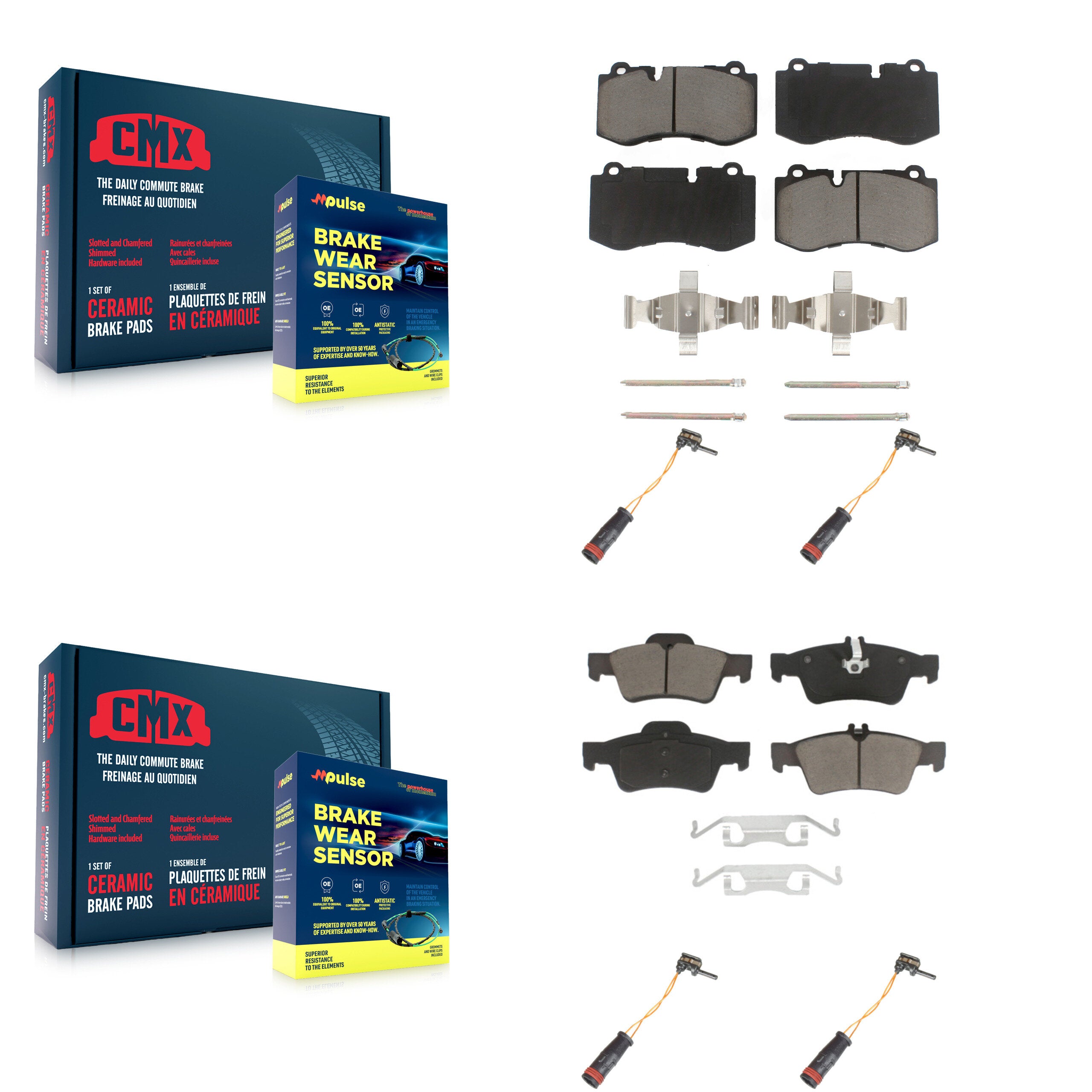 CMX KCW-100217 Disc Brake Pad for 2007-2014 Mercedes-Benz CL550, Mercedes-Benz SL550 - Front and Rear product image