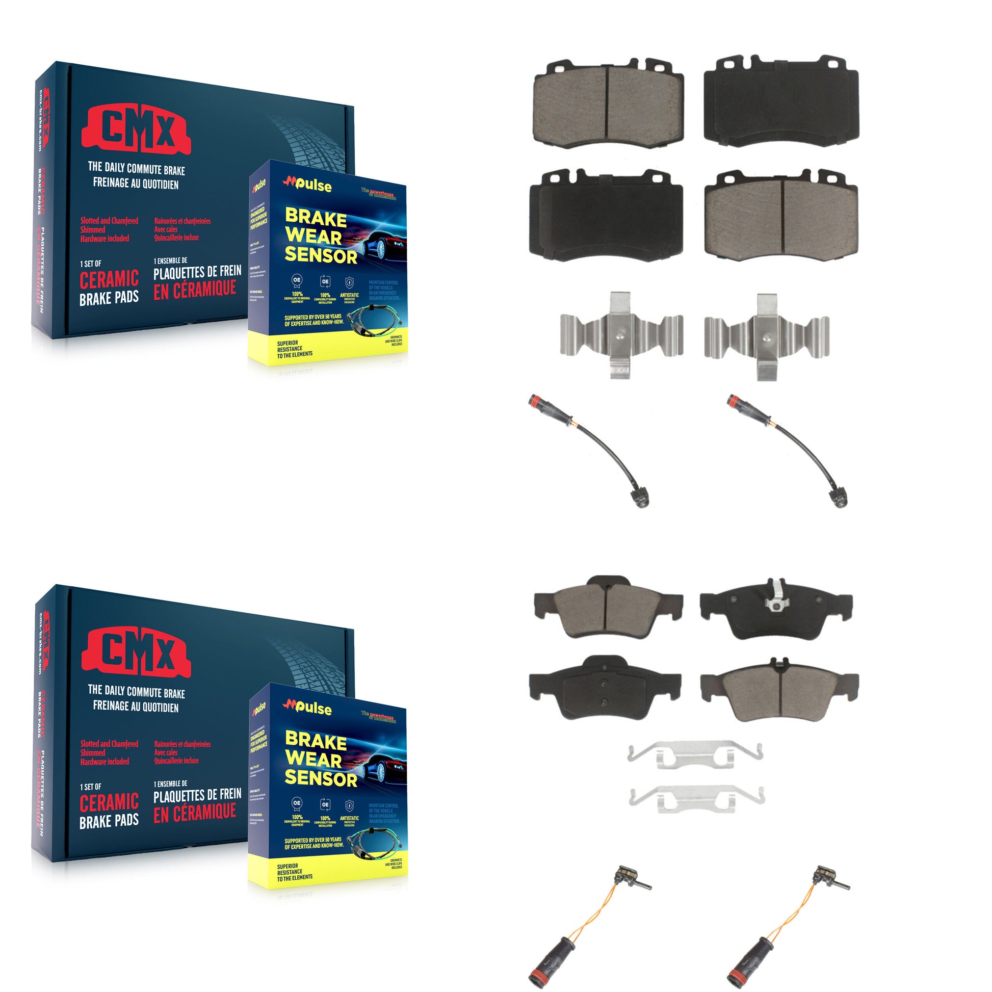 CMX KCW-100218 Disc Brake Pad for 2003-2006 Mercedes-Benz SL500 - Front and Rear product image